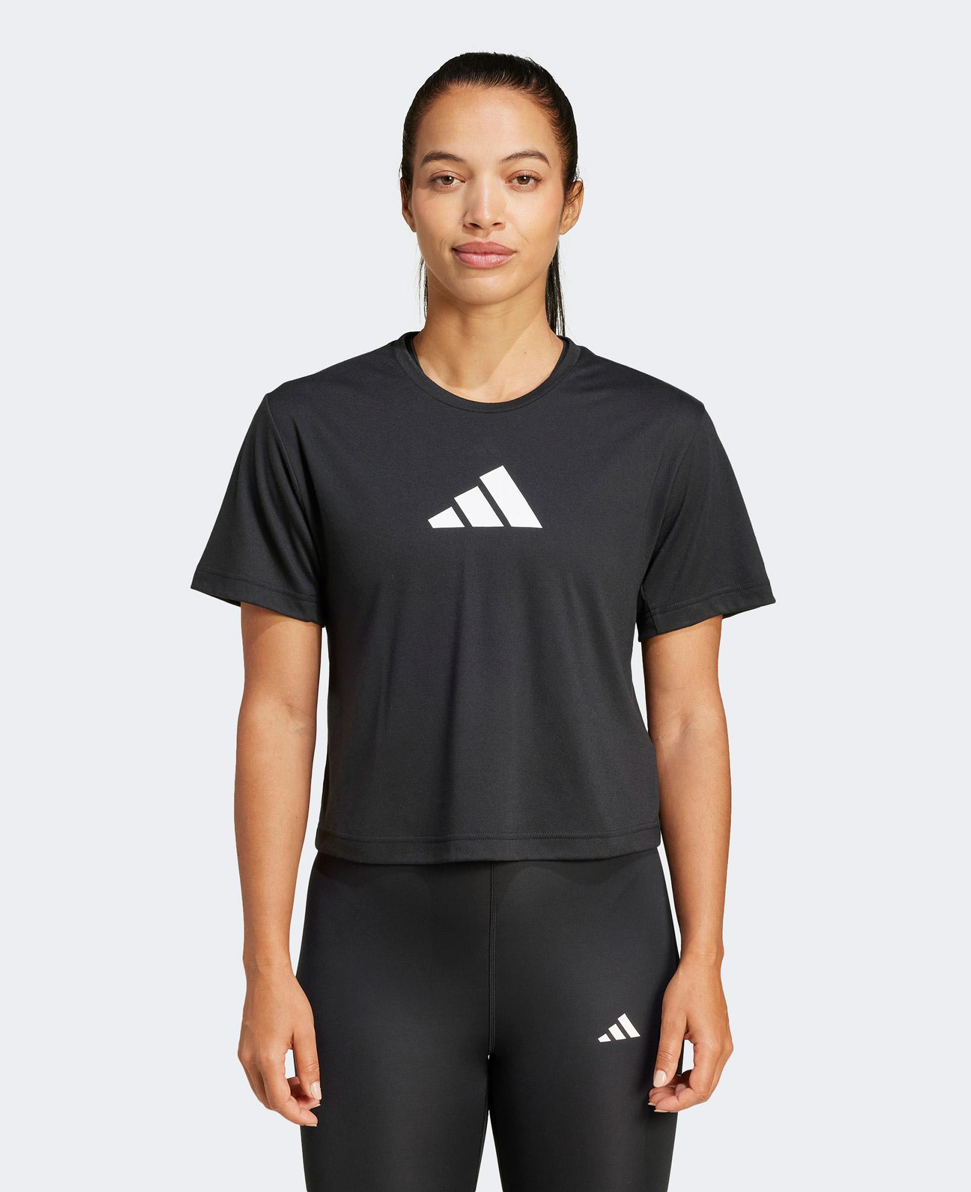 adidas Train Essentials Big Logo Pernce Kadın Siyah Antrenman T-Shirt