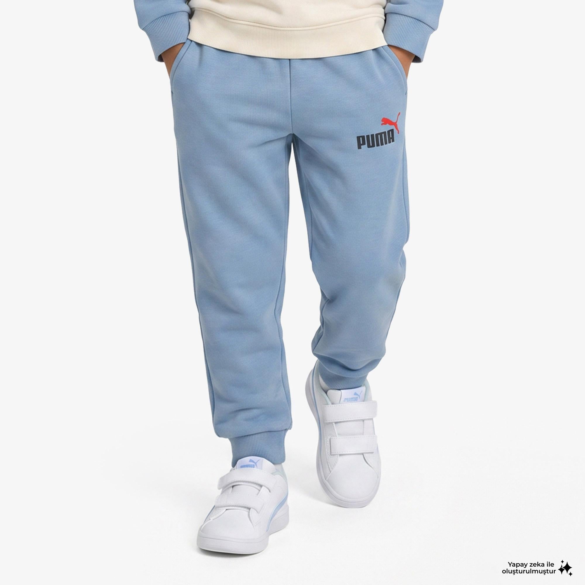 Puma Minicats Little Runners Çocuk Krem Eşofman Takımı