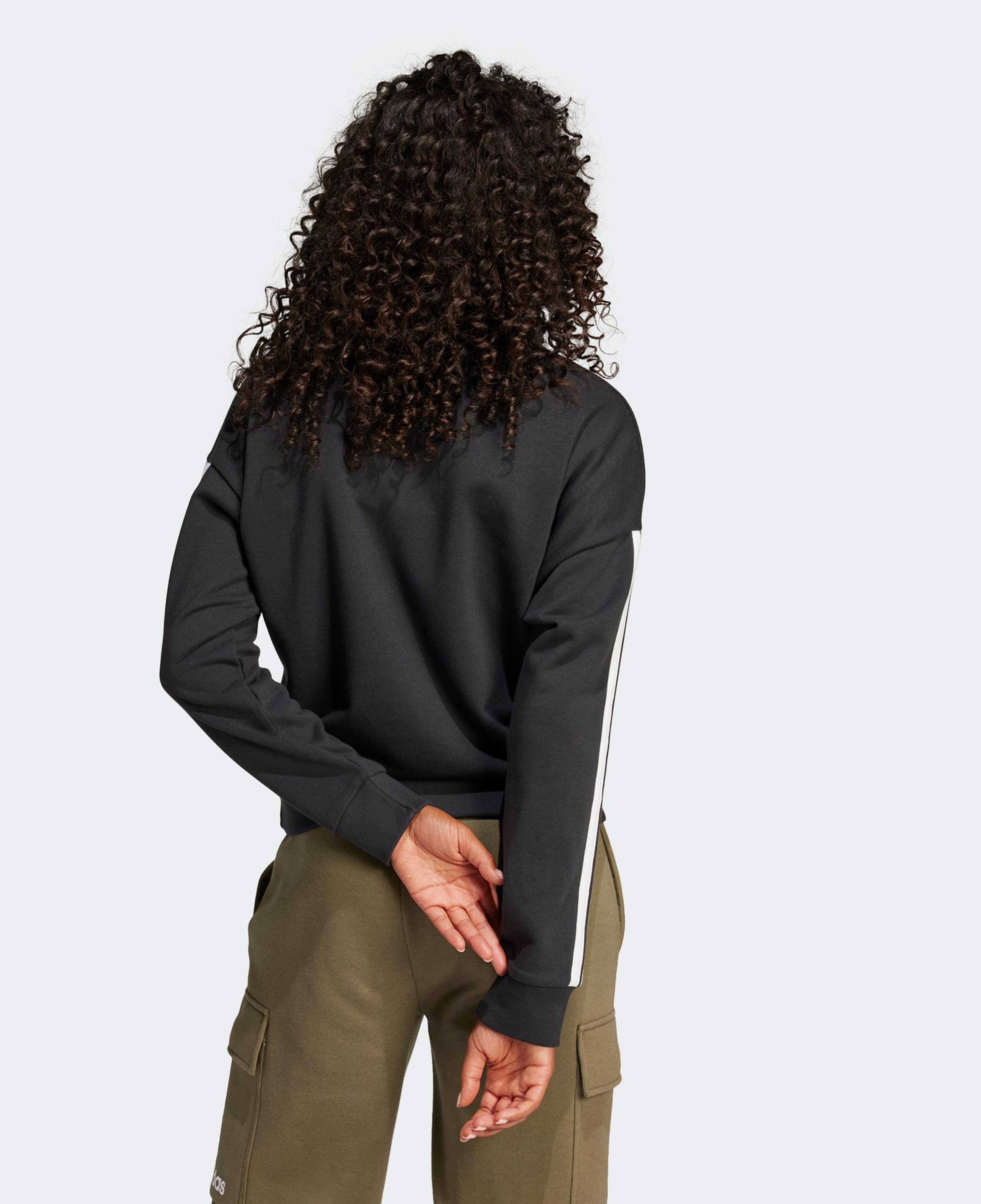 adidas Essentials 3 Stripes French Terry Kadın Siyah Sweatshirt