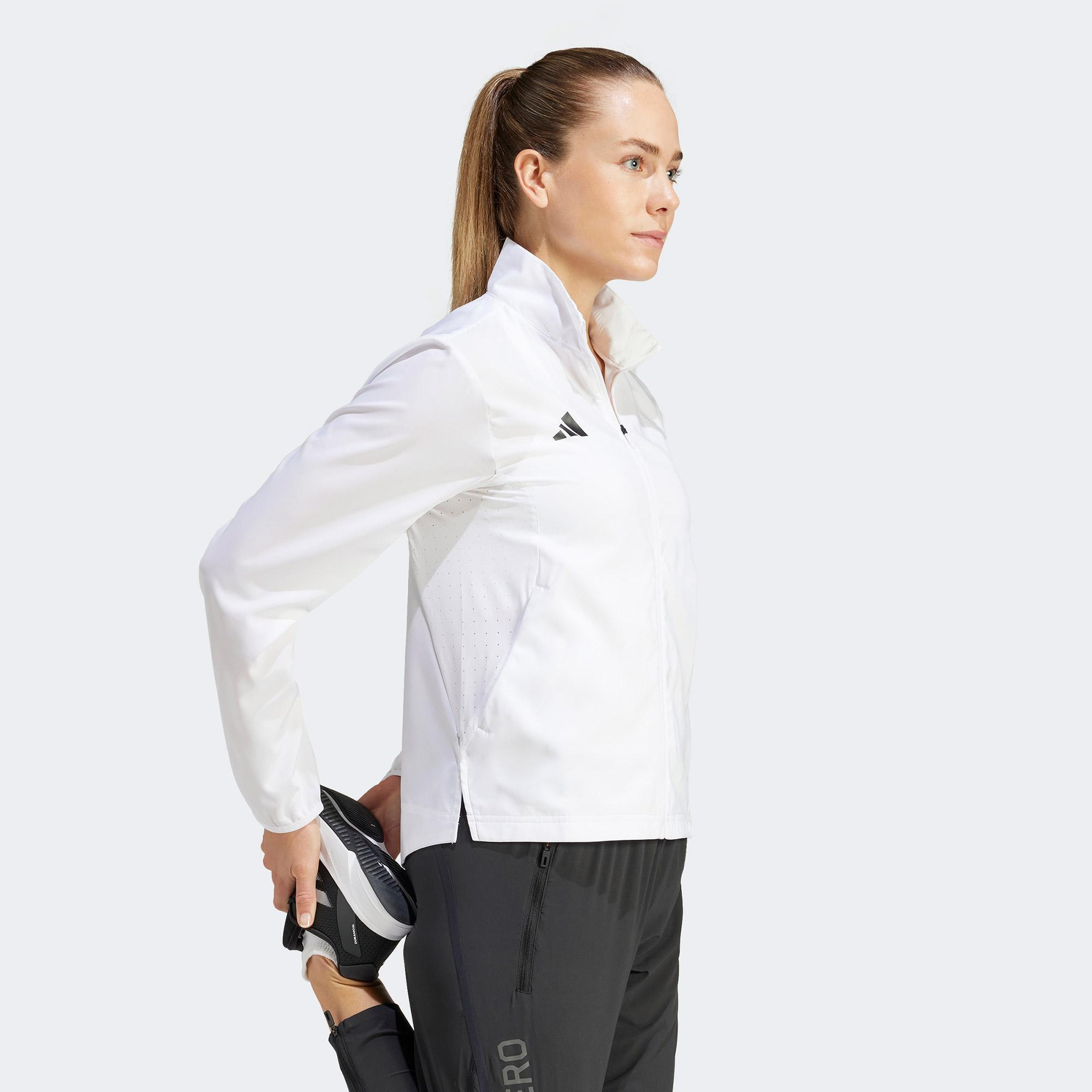 adidas Adizero Essentials Kadın Beyaz Koşu Rüzgarlık
