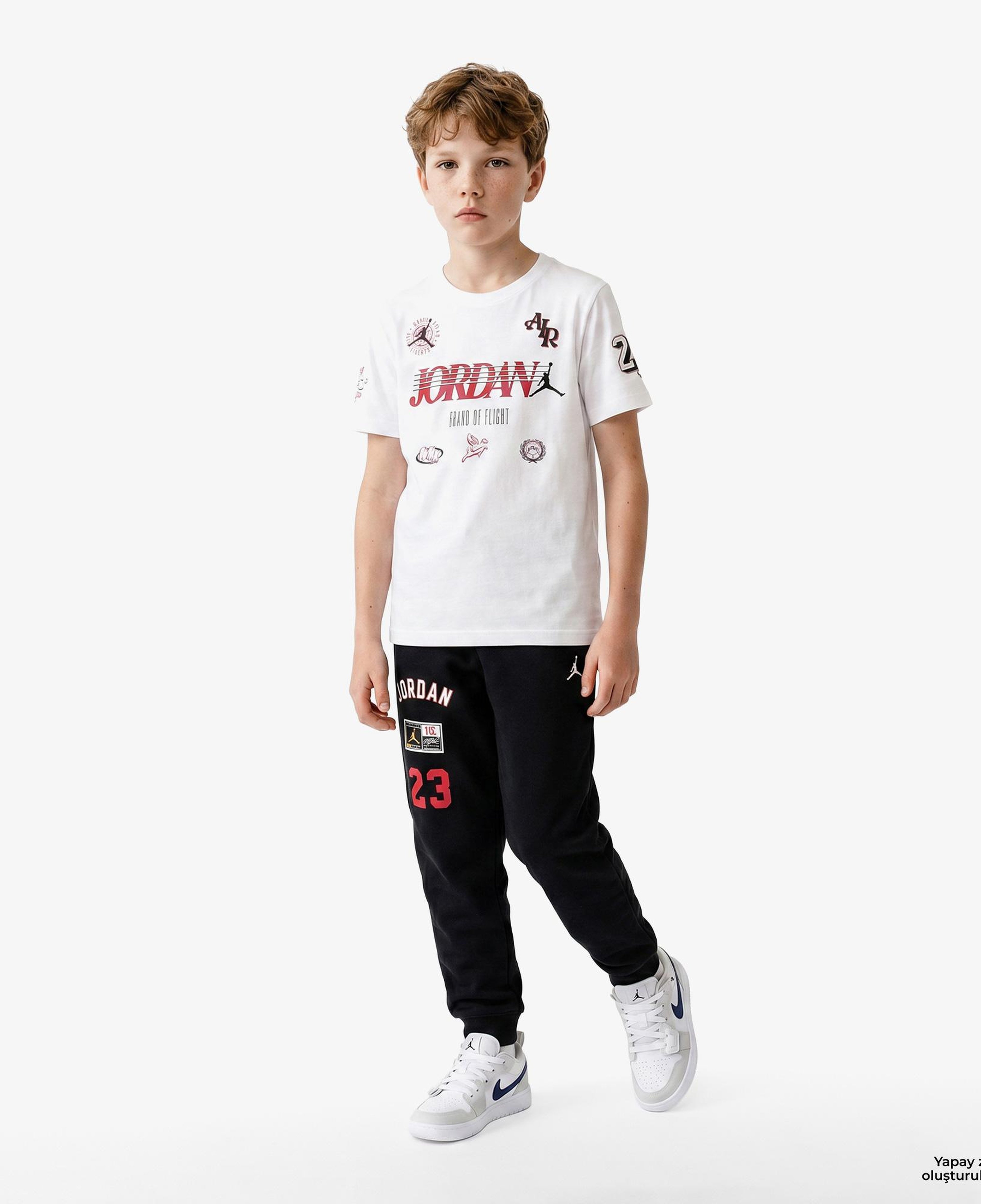 Jordan Sports Club Erkek Çocuk Beyaz T-Shirt