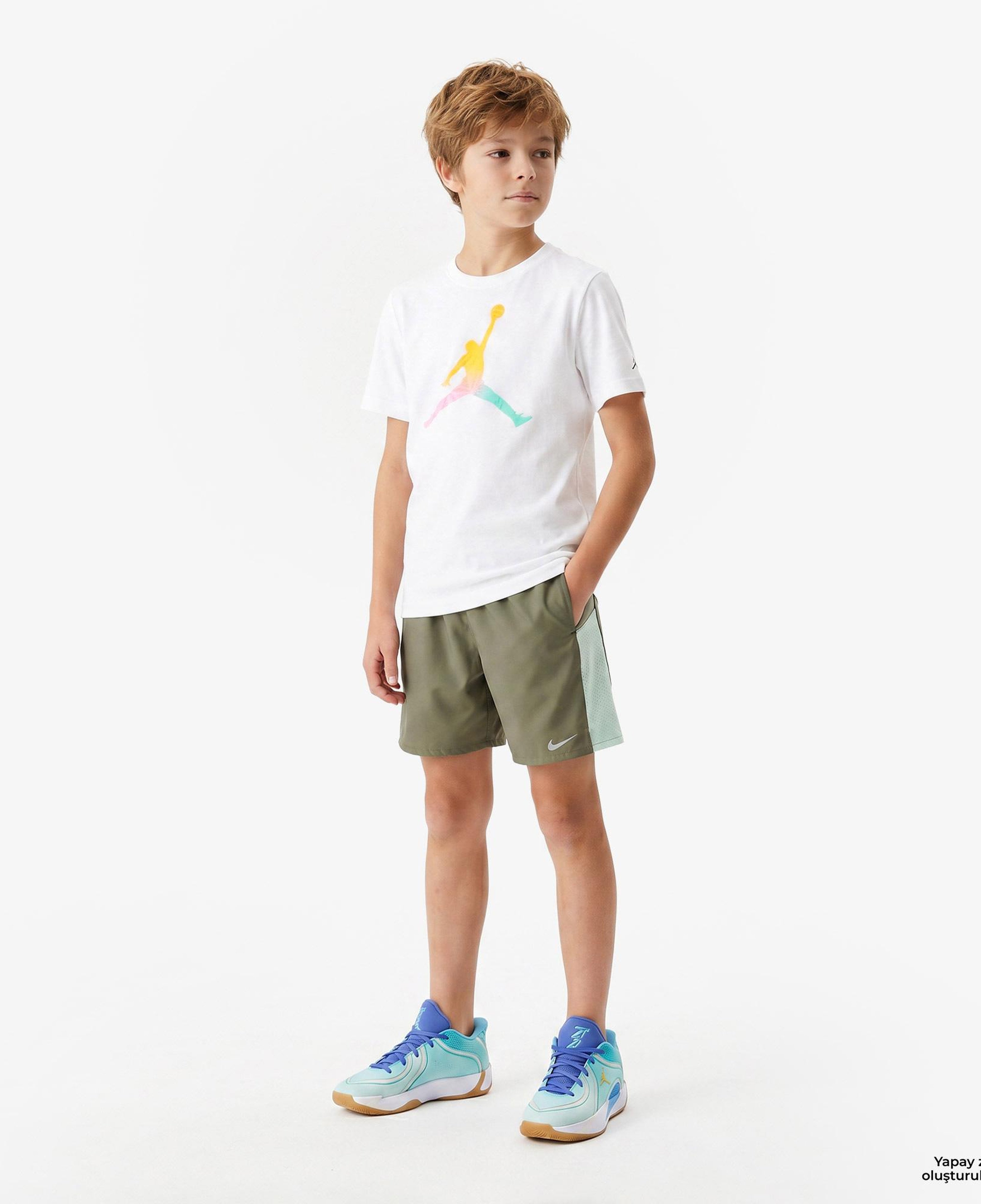 Jordan Tie-Dye Jumpman Erkek Çocuk Beyaz T-Shirt