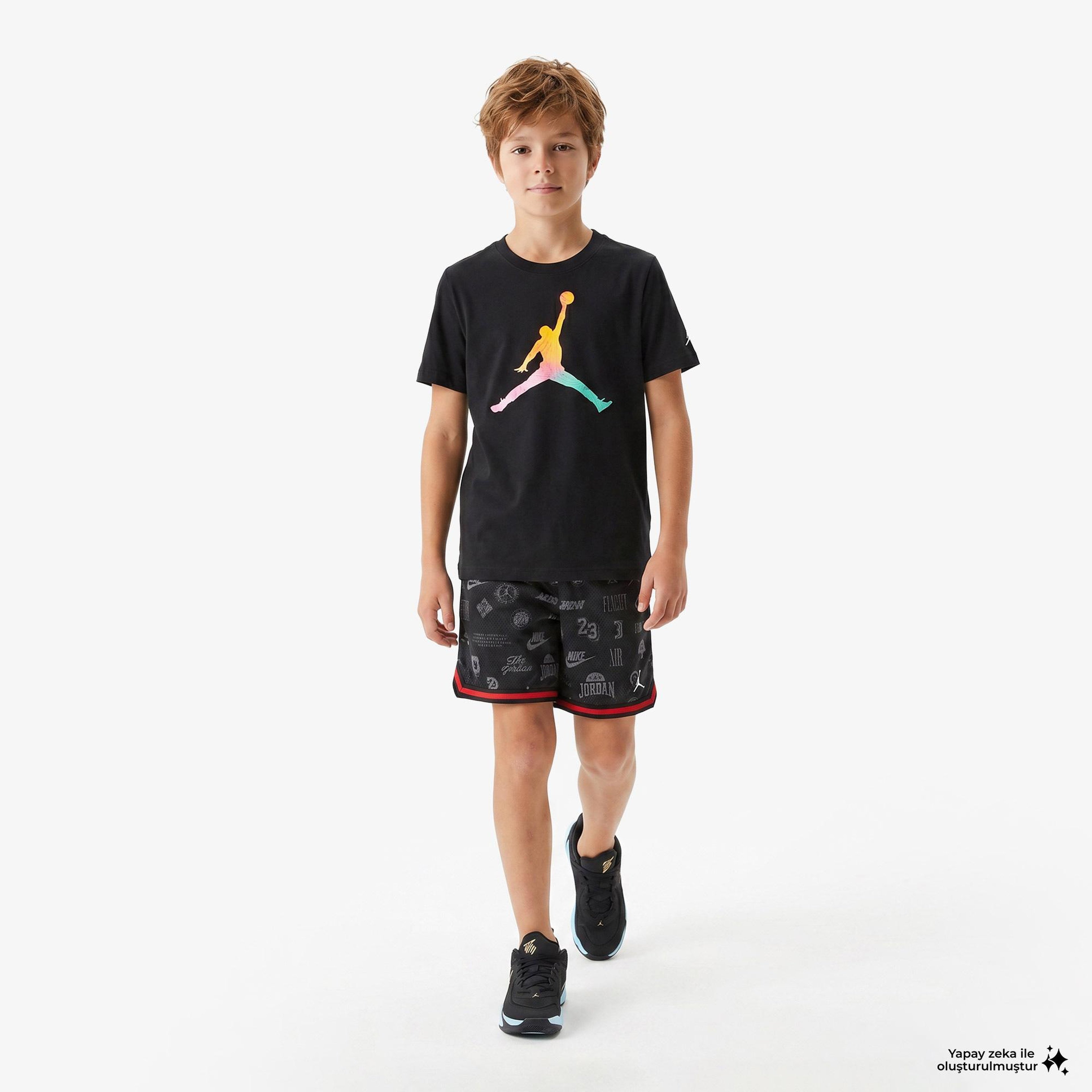 Jordan Tie-Dye Jumpman Erkek Çocuk Siyah T-Shirt