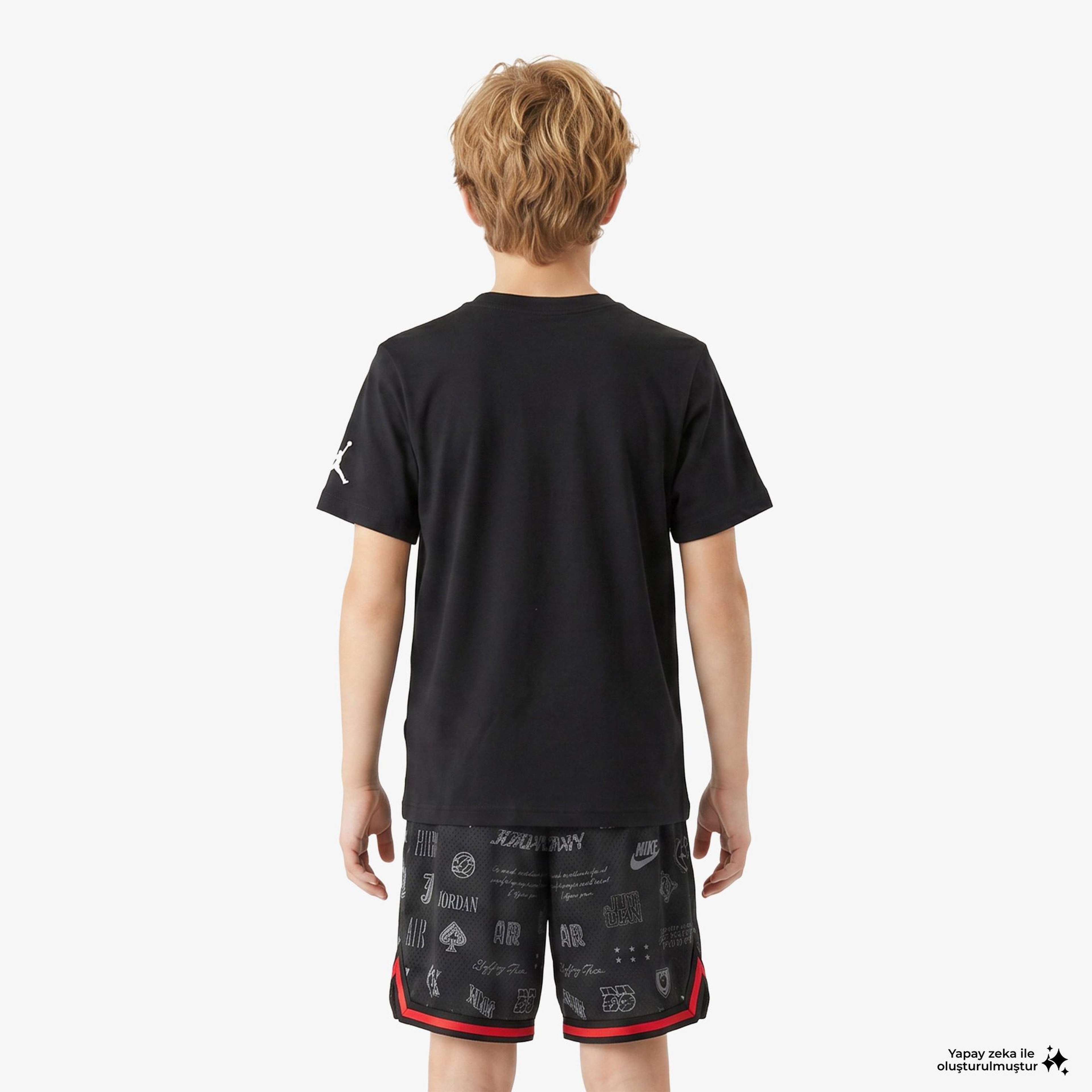 Jordan Tie-Dye Jumpman Erkek Çocuk Siyah T-Shirt