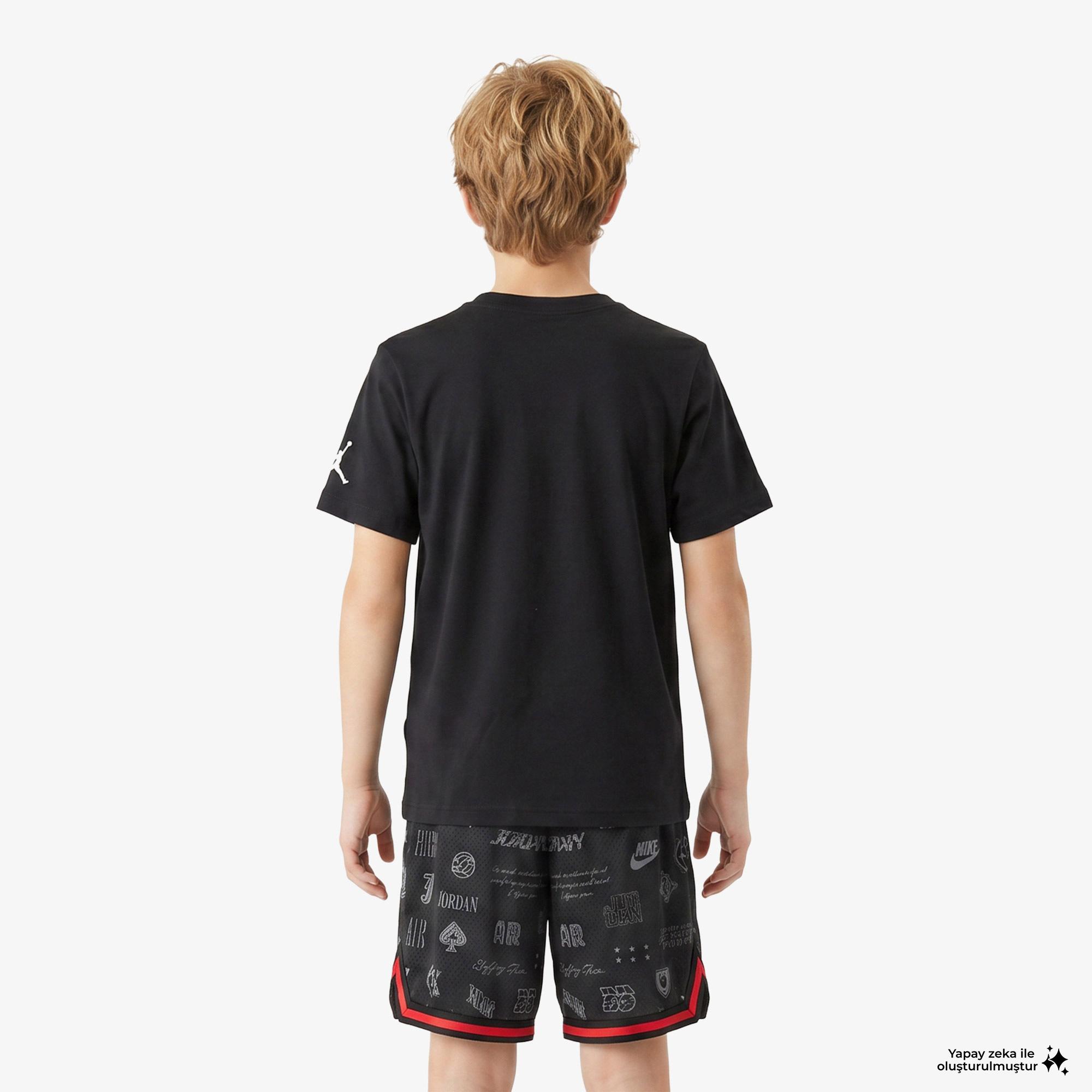 Jordan Tie-Dye Jumpman Erkek Çocuk Siyah T-Shirt