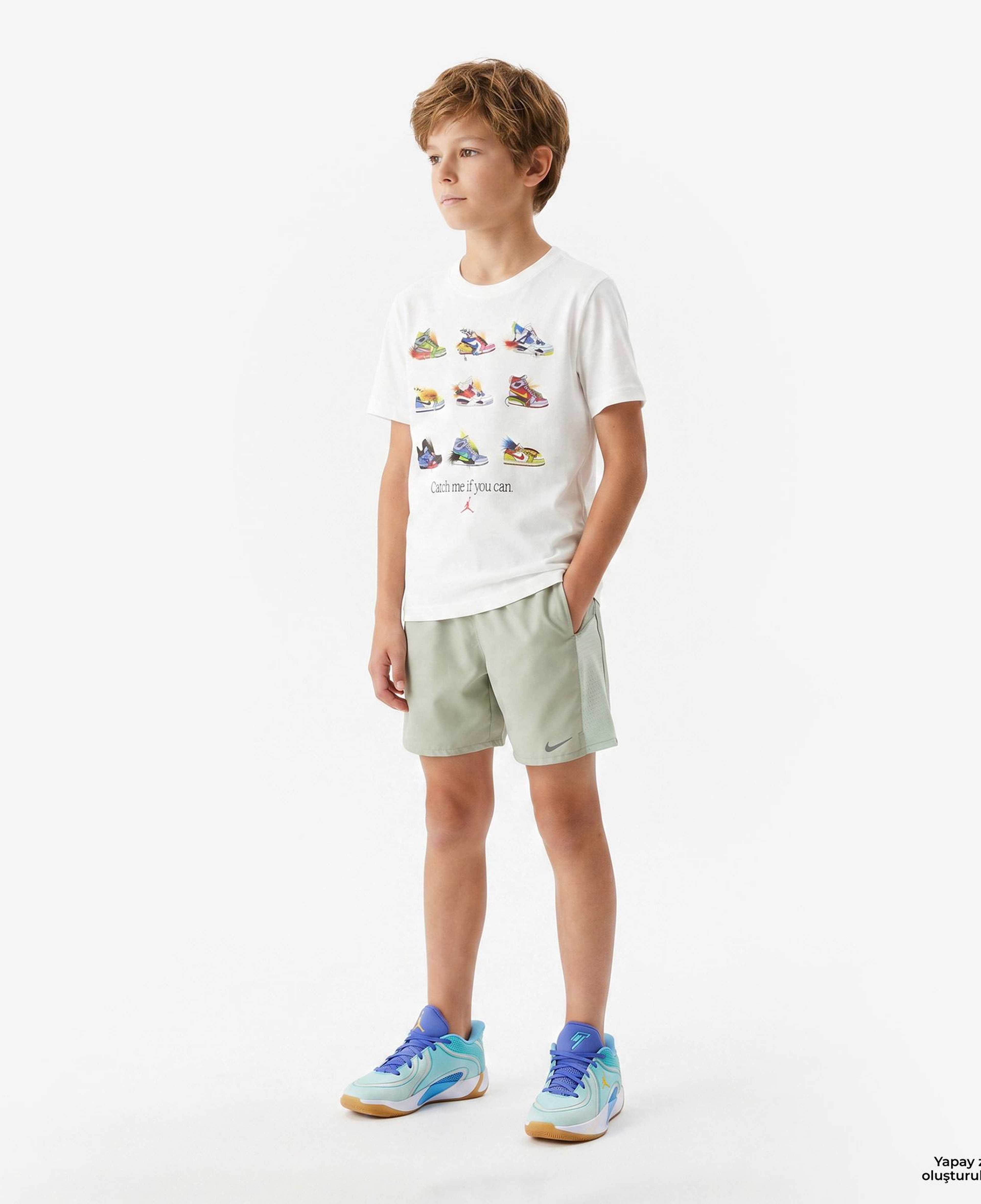 Jordan Fishing Lures Erkek Çocuk Krem Rengi T-Shirt