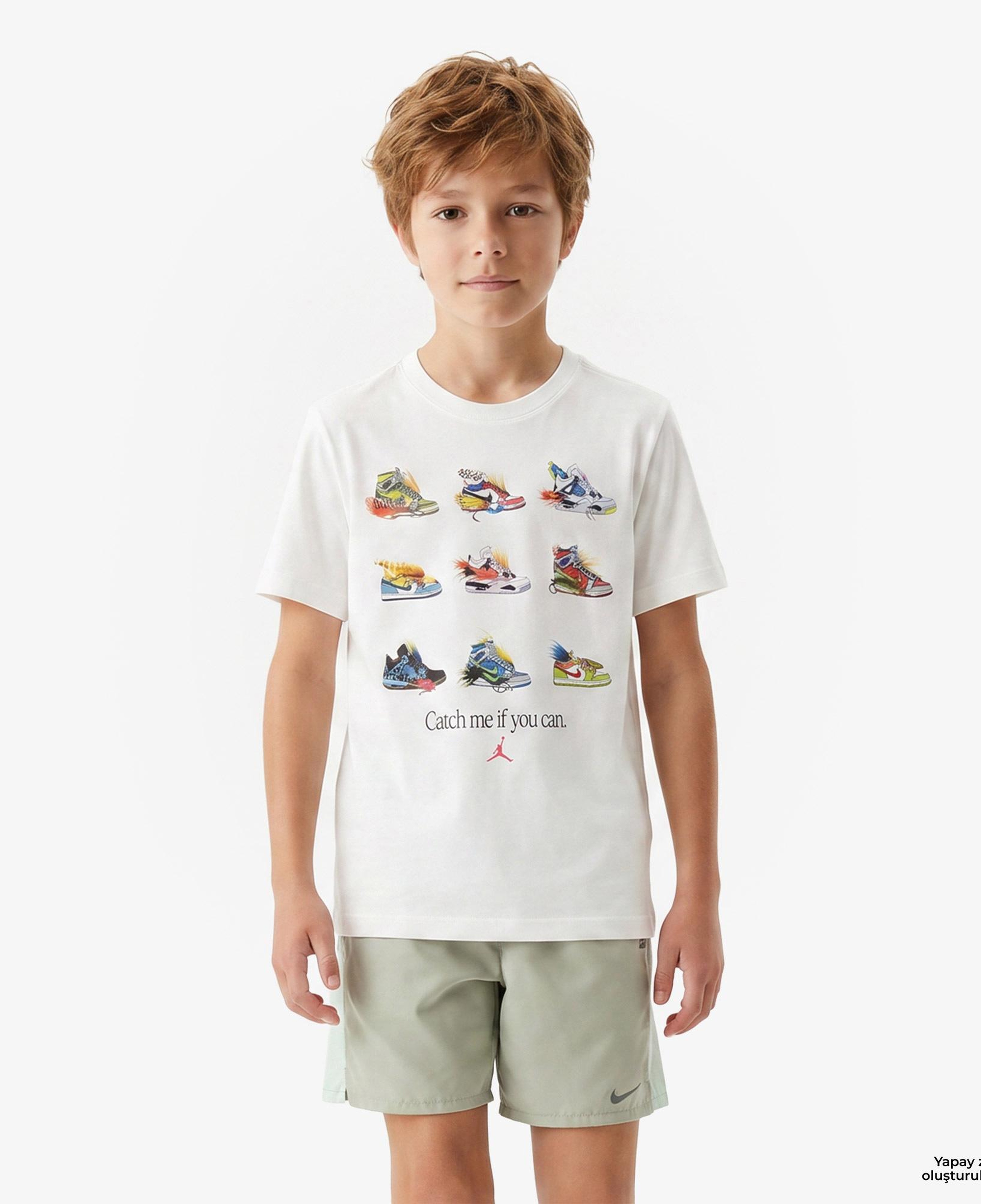 Jordan Fishing Lures Erkek Çocuk Krem Rengi T-Shirt