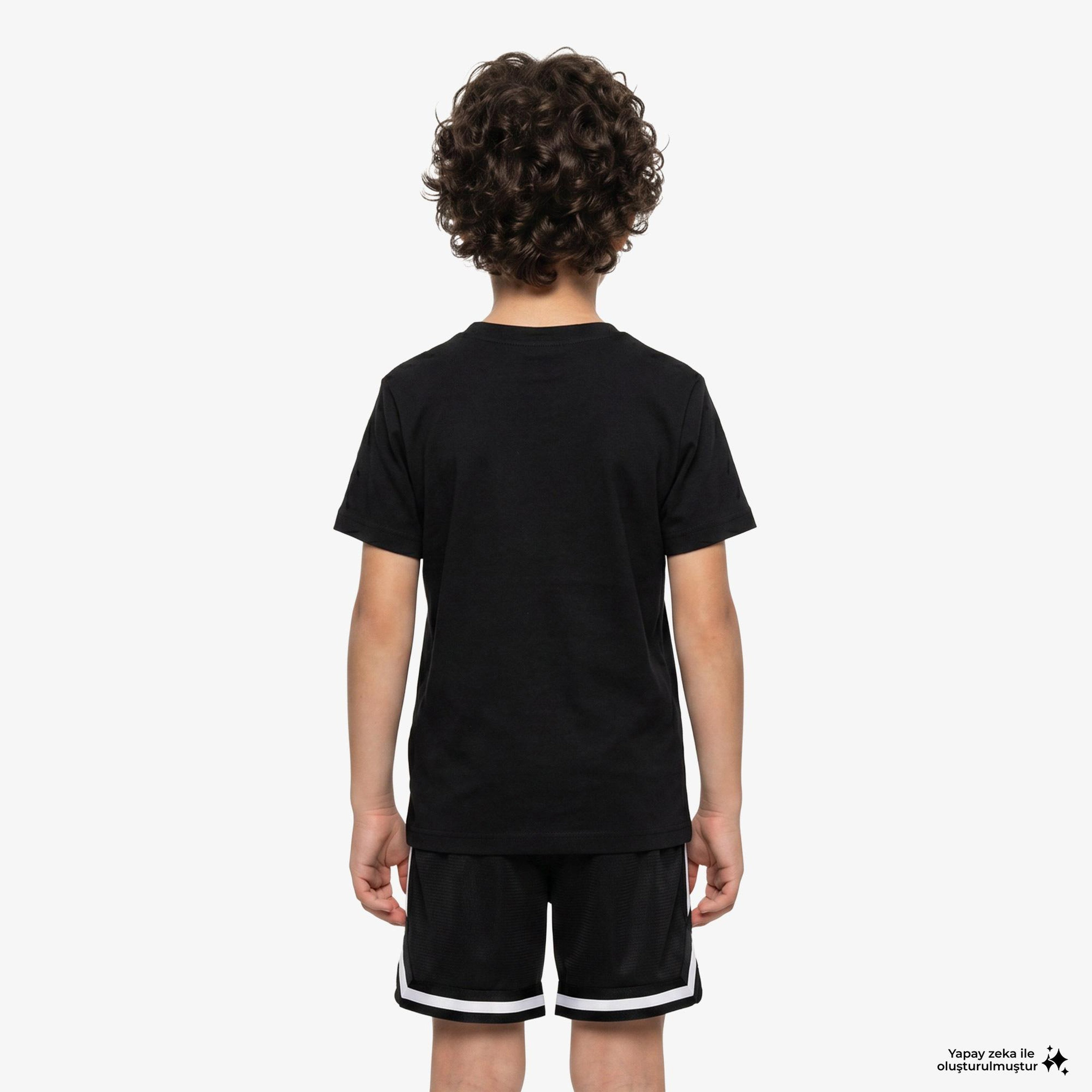 Jordan Jumpman Swoosh Intersectio Erkek Çocuk Siyah T-Shirt