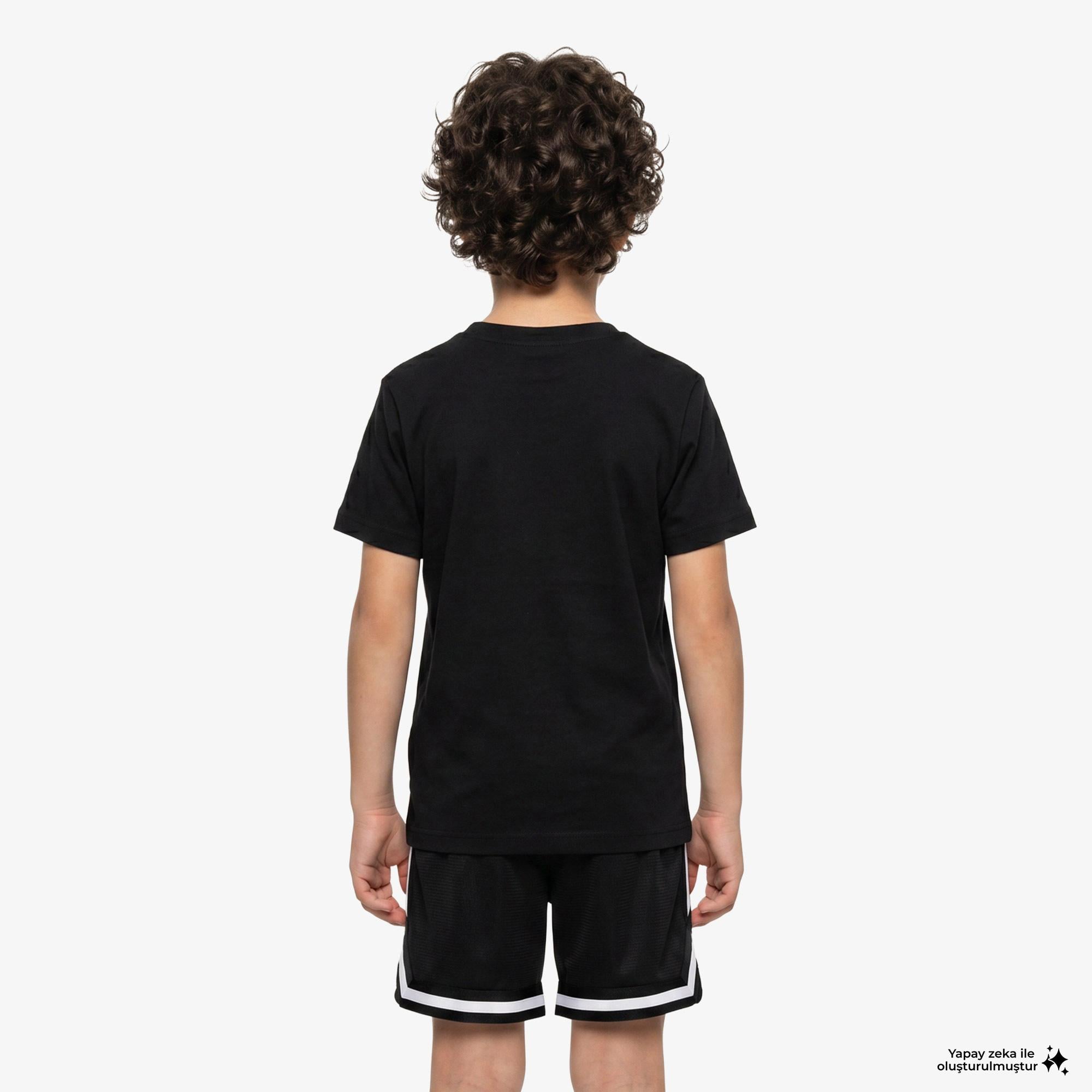 Jordan Jumpman Swoosh Intersectio Erkek Çocuk Siyah T-Shirt