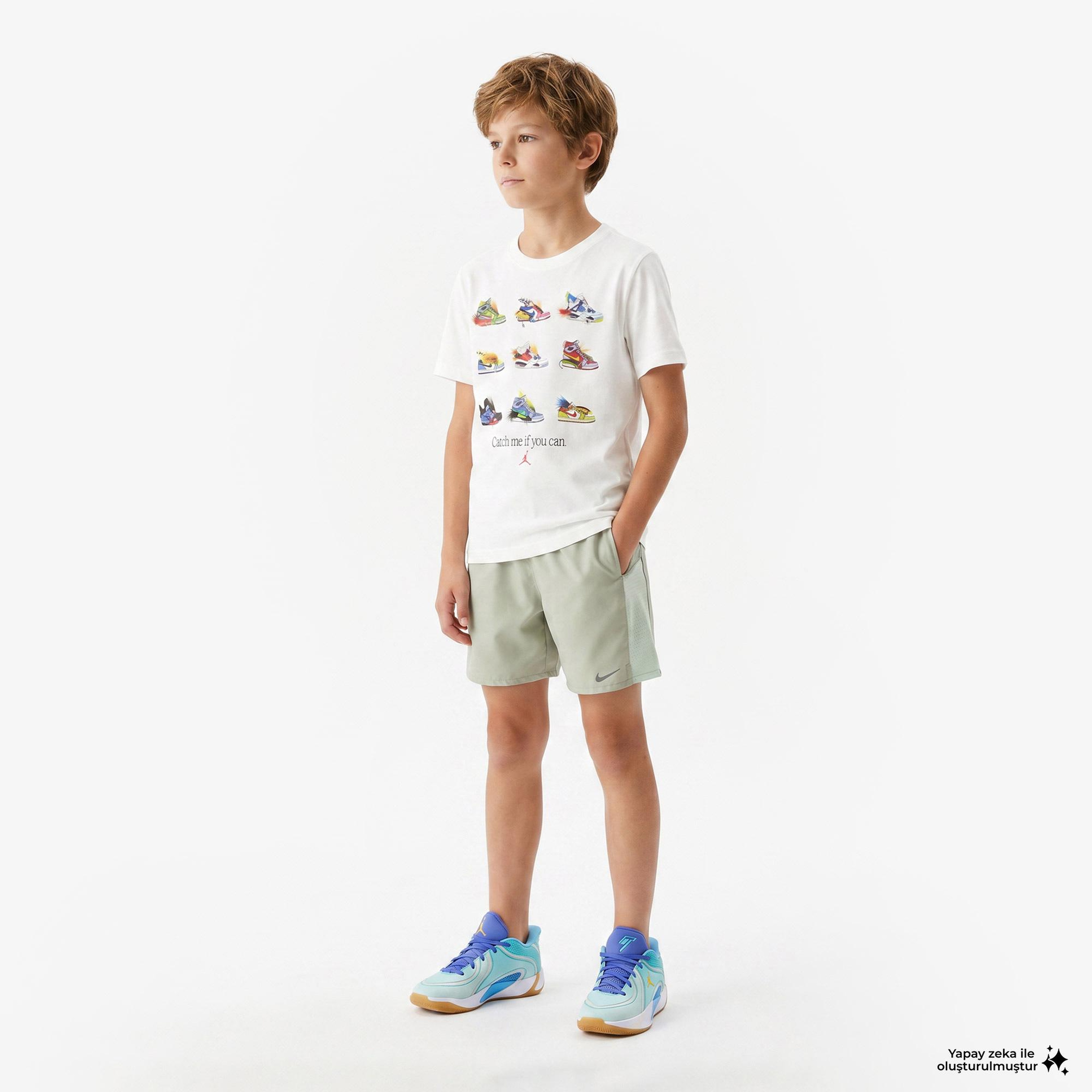 Jordan Fishing Lures Erkek Çocuk Krem Rengi T-Shirt