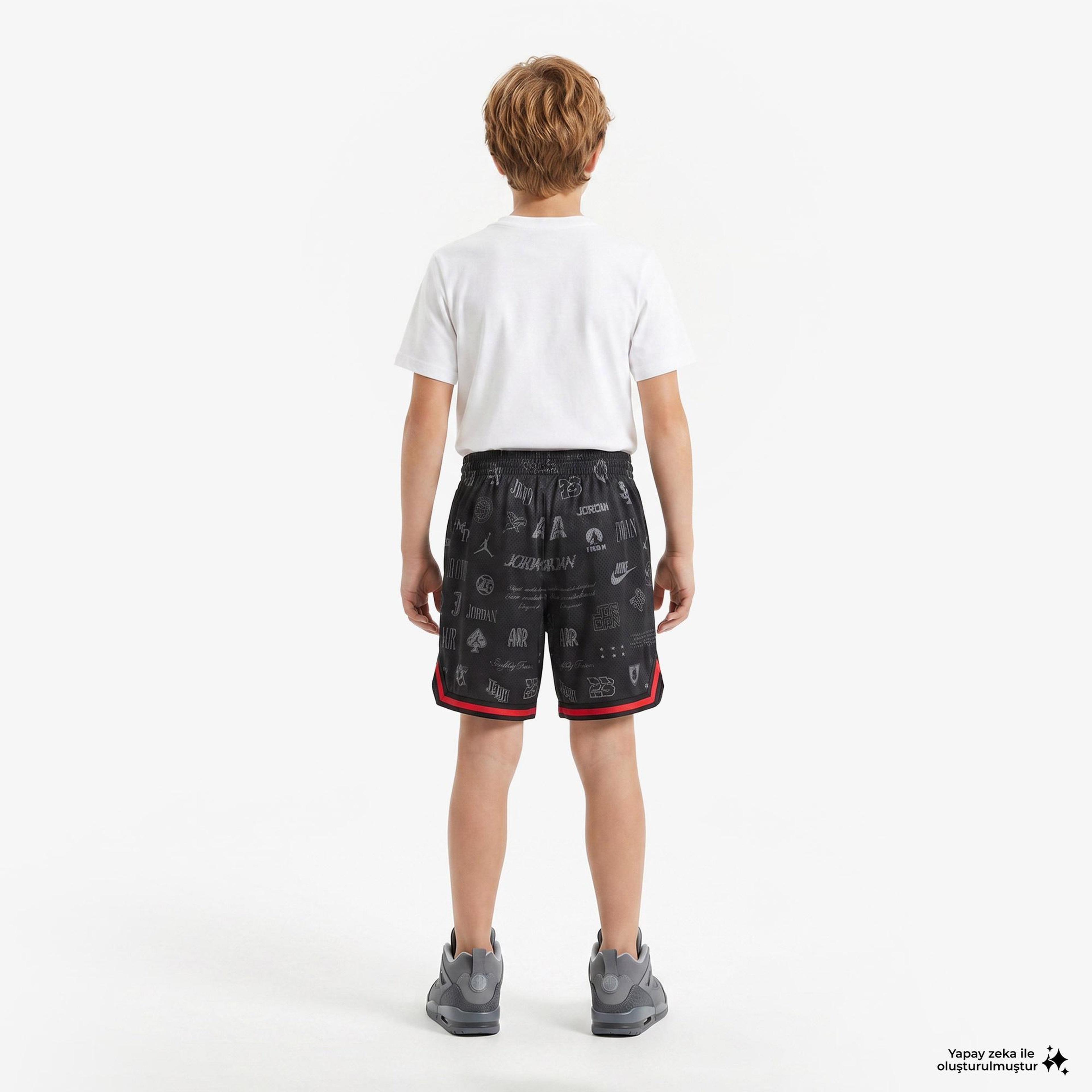 Jordan Taping Mesh Print Erkek Çocuk Siyah Şort