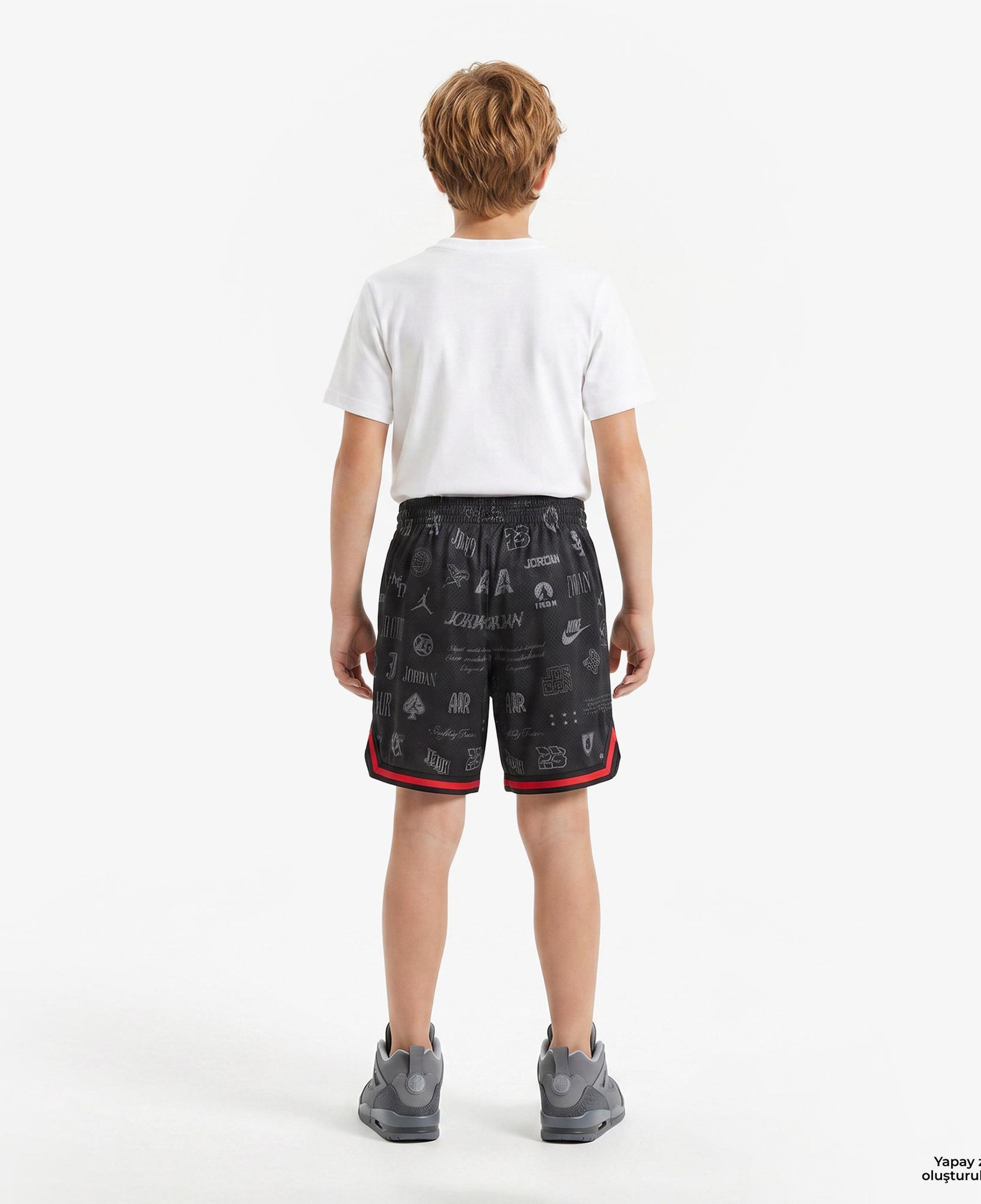 Jordan Taping Mesh Print Erkek Çocuk Siyah Şort
