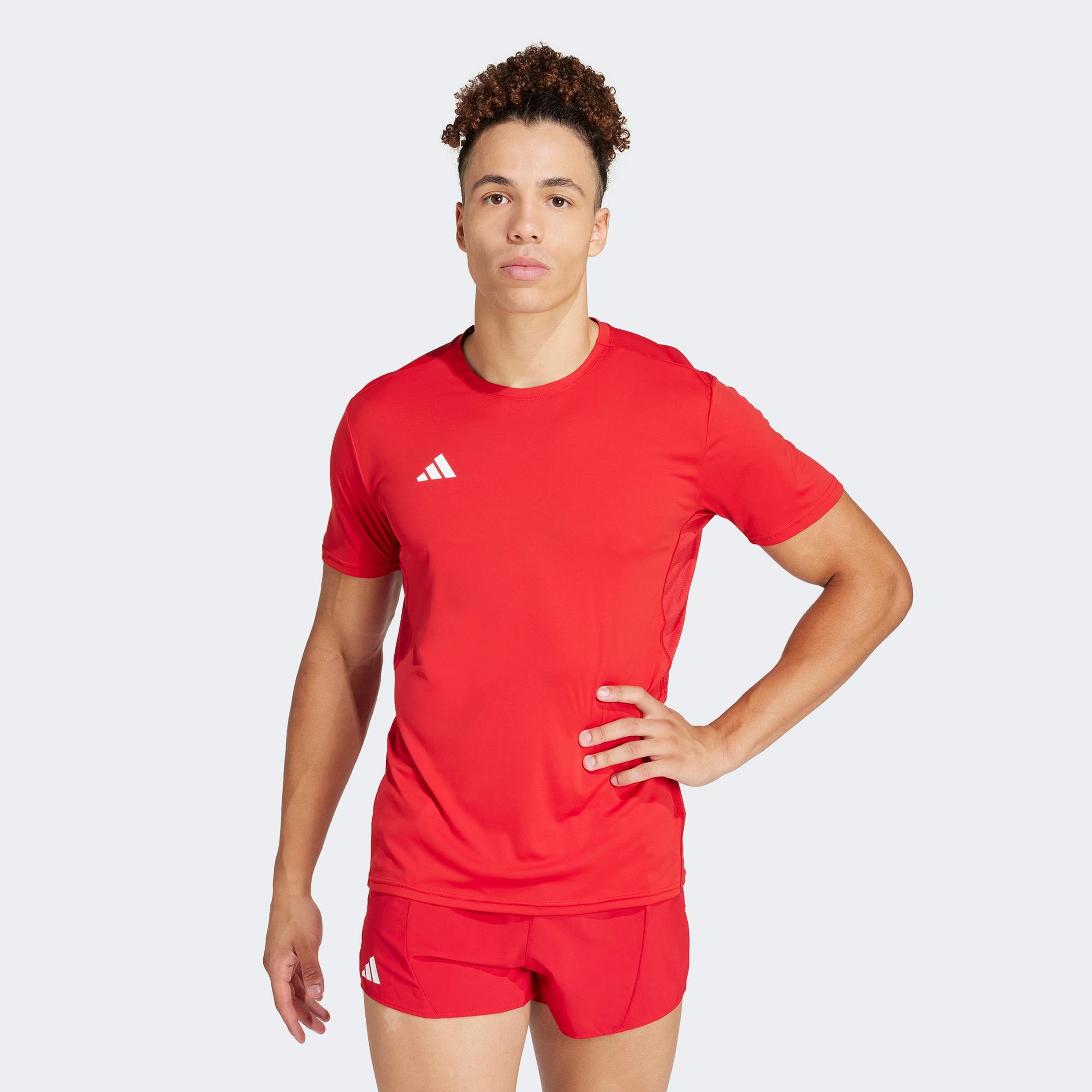 adidas Adizero Essentials Erkek Kırmızı Koşu T-Shirt