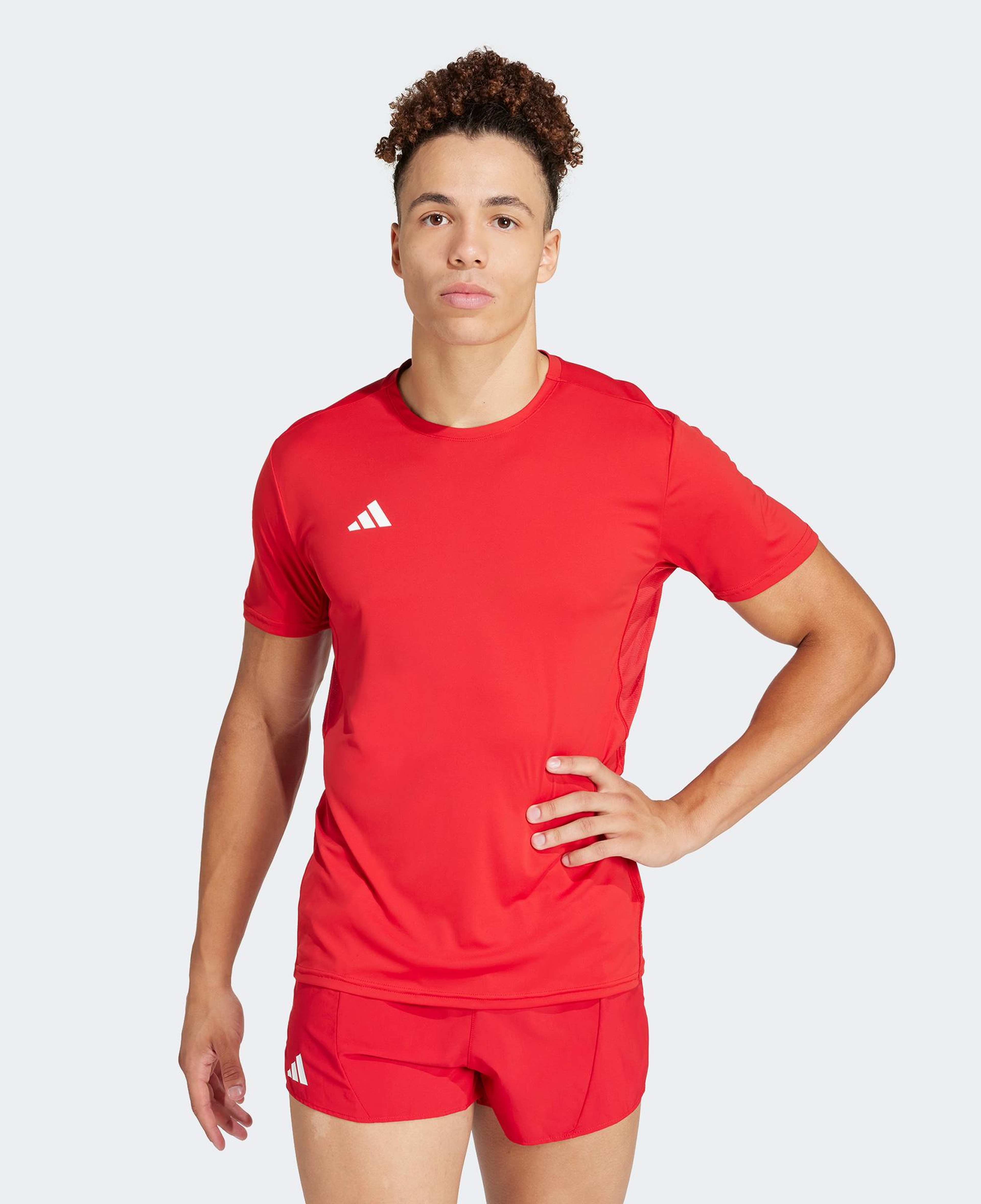 adidas Adizero Essentials Erkek Kırmızı Koşu T-Shirt