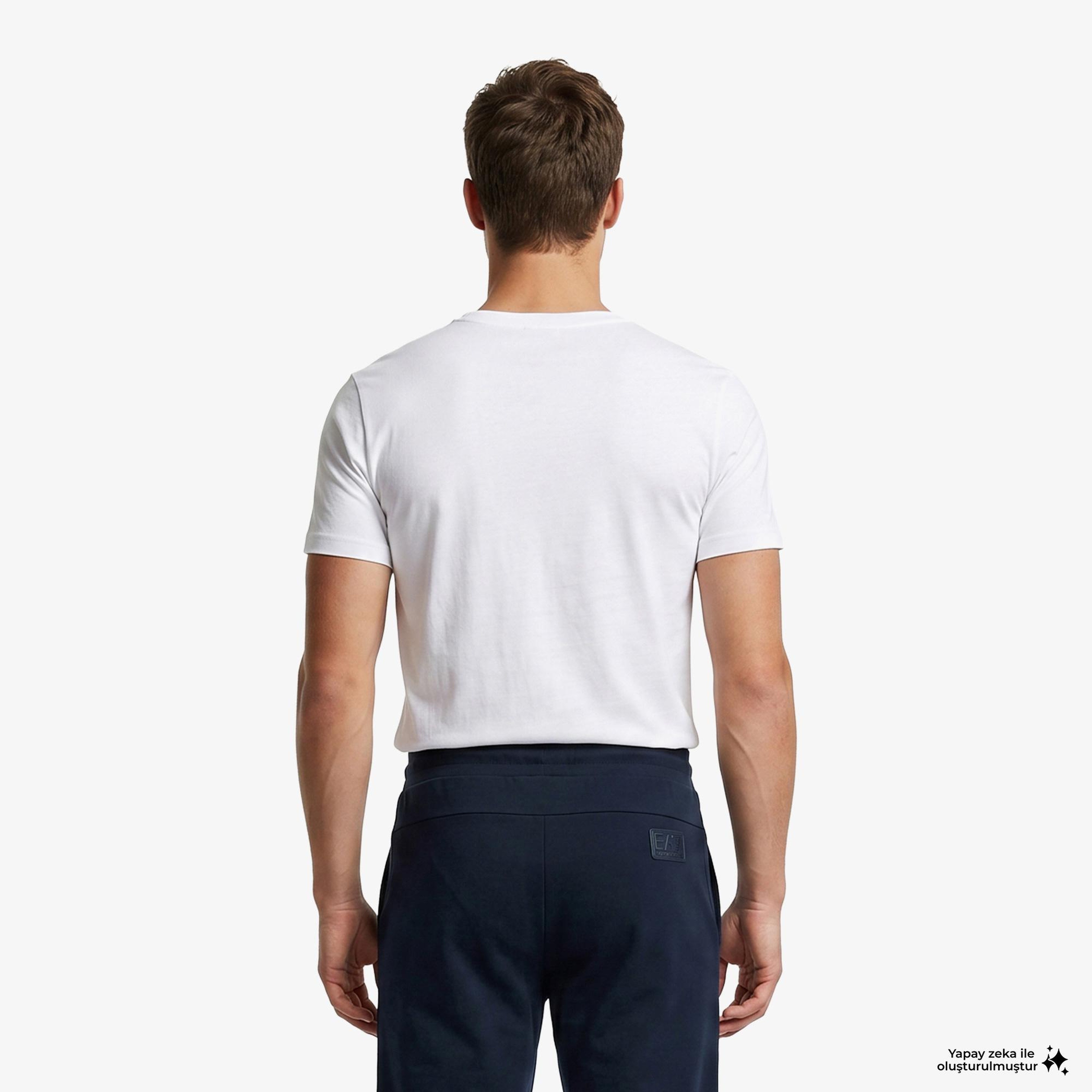 EA7 Erkek Beyaz T-Shirt