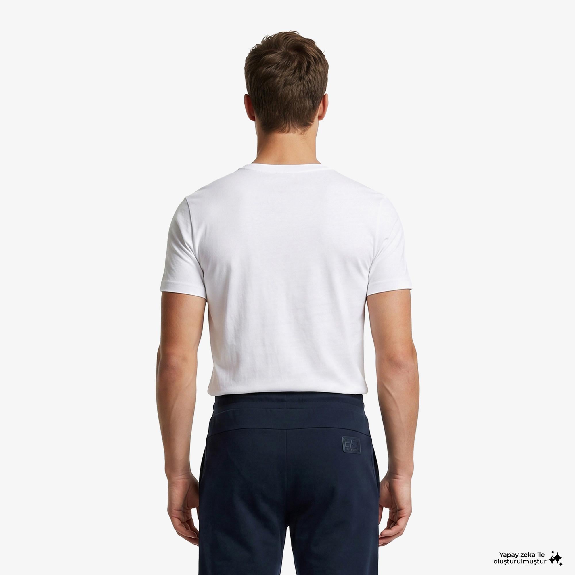 EA7 Erkek Beyaz T-Shirt