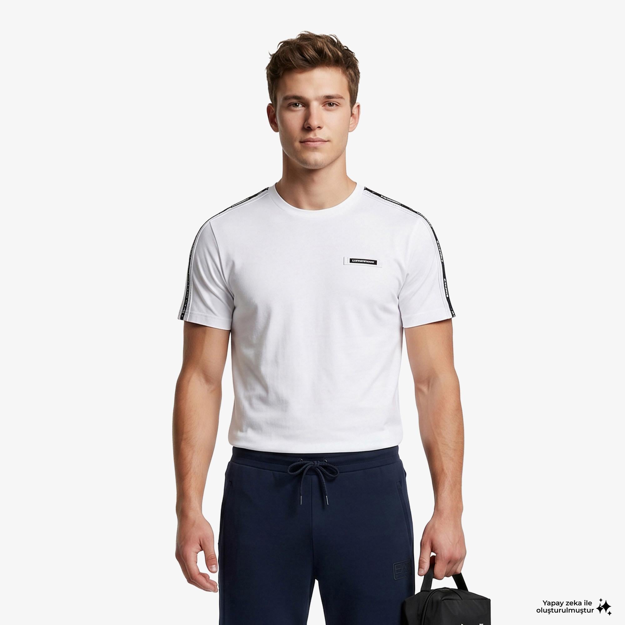EA7 Erkek Beyaz T-Shirt