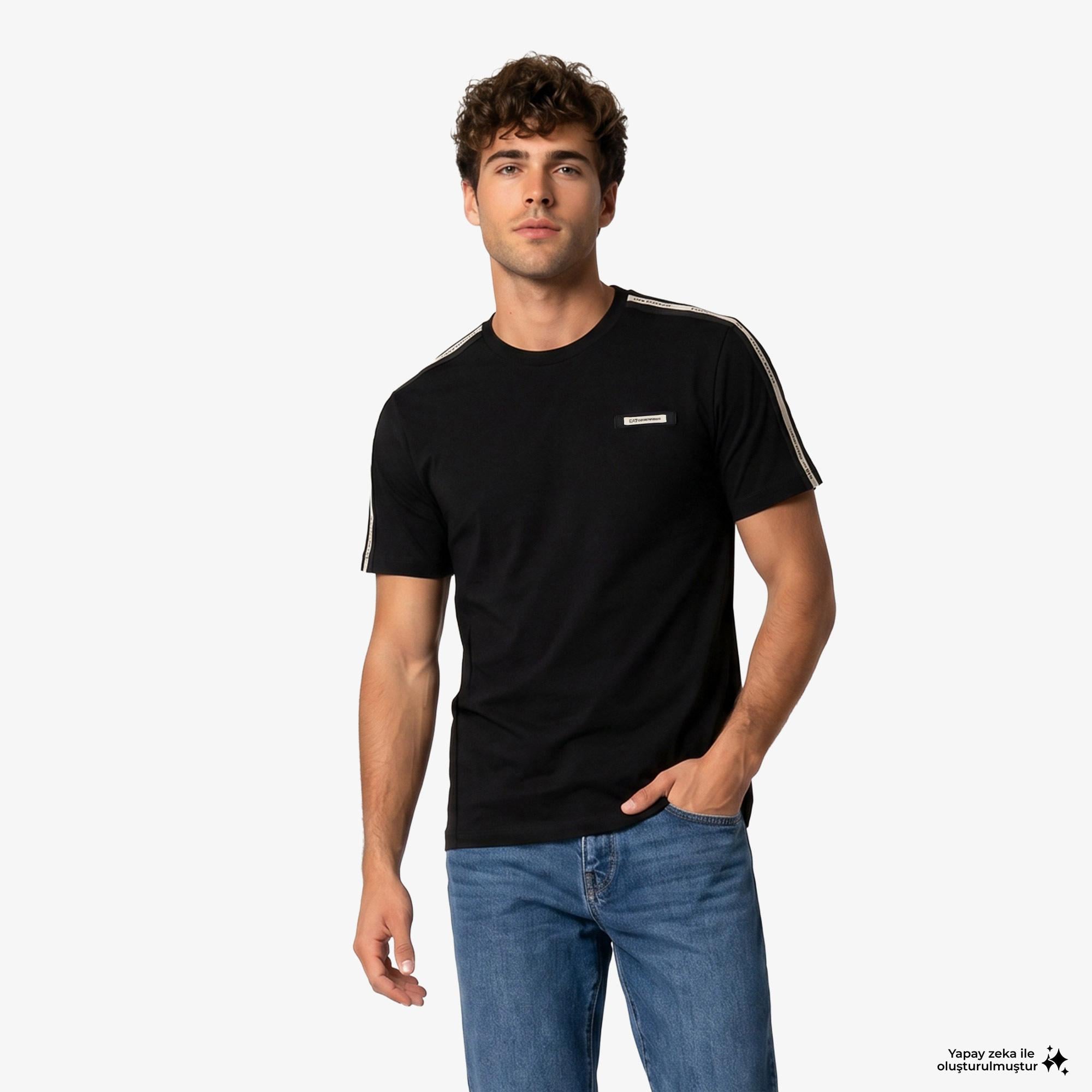 EA7 Erkek Siyah T-Shirt