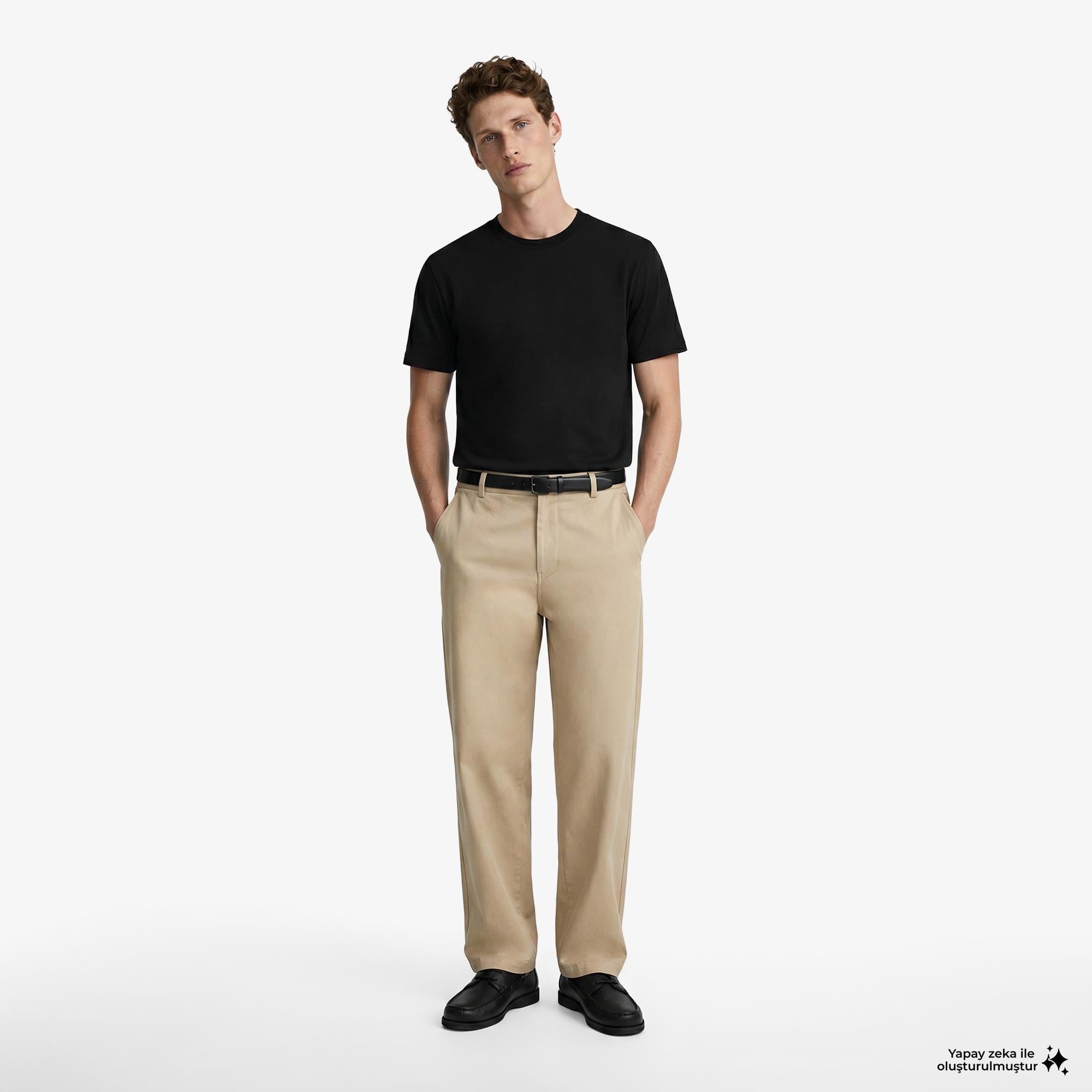 FashFed Basic Unisex Siyah T-Shirt