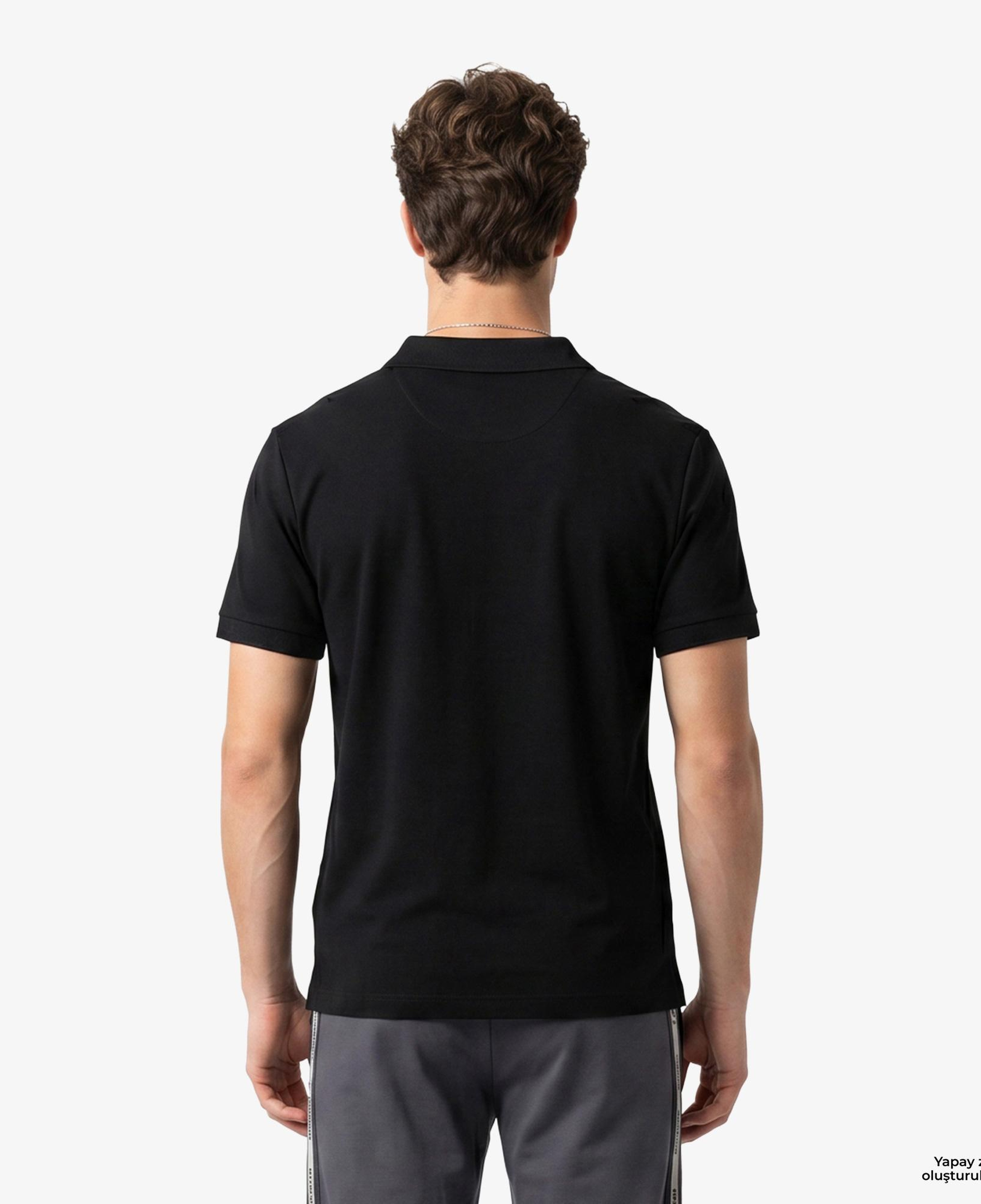 EA7 Modal Erkek Siyah Polo