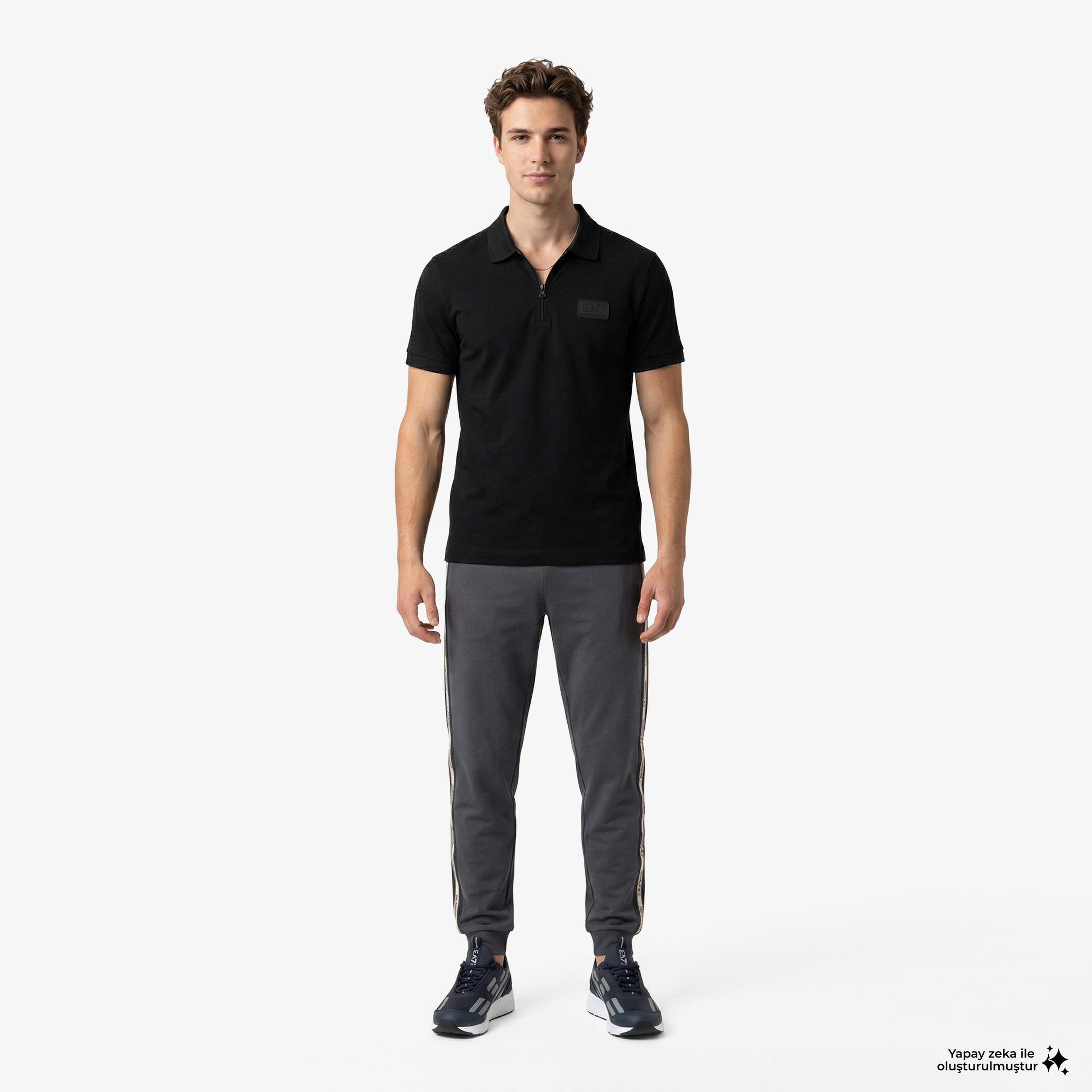 EA7 Modal Erkek Siyah Polo