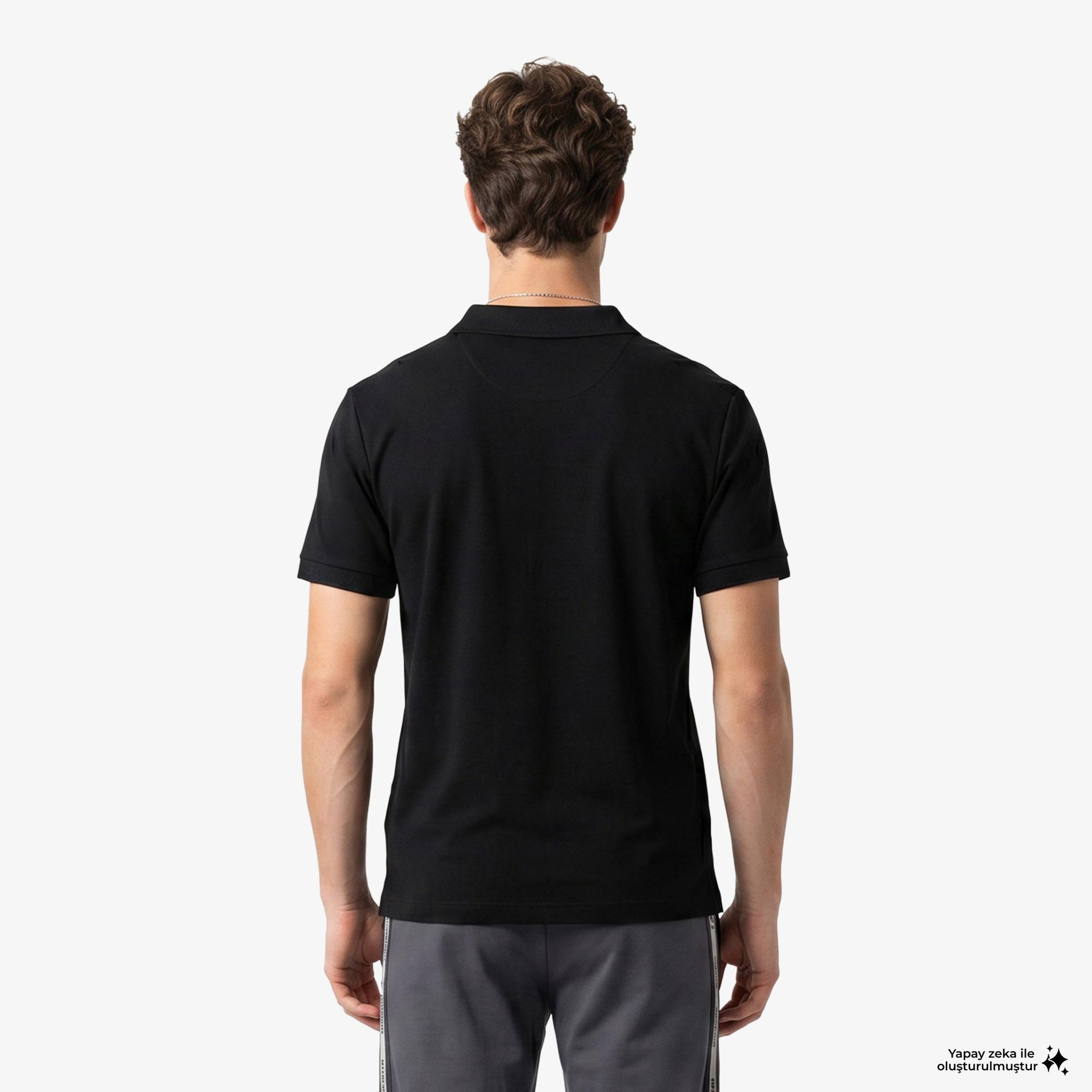 EA7 Modal Erkek Siyah Polo