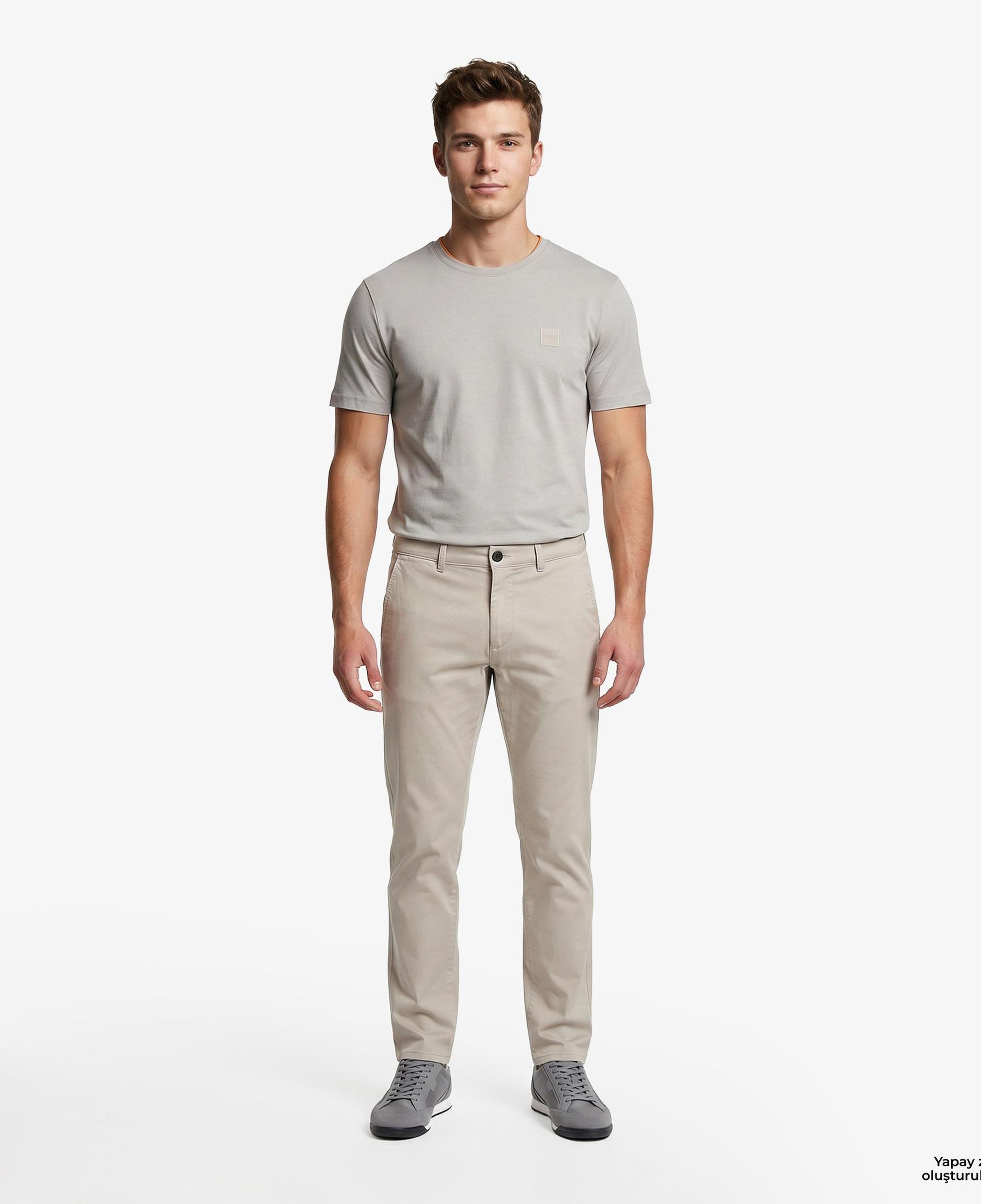 Boss Tales Erkek Gri T-Shirt