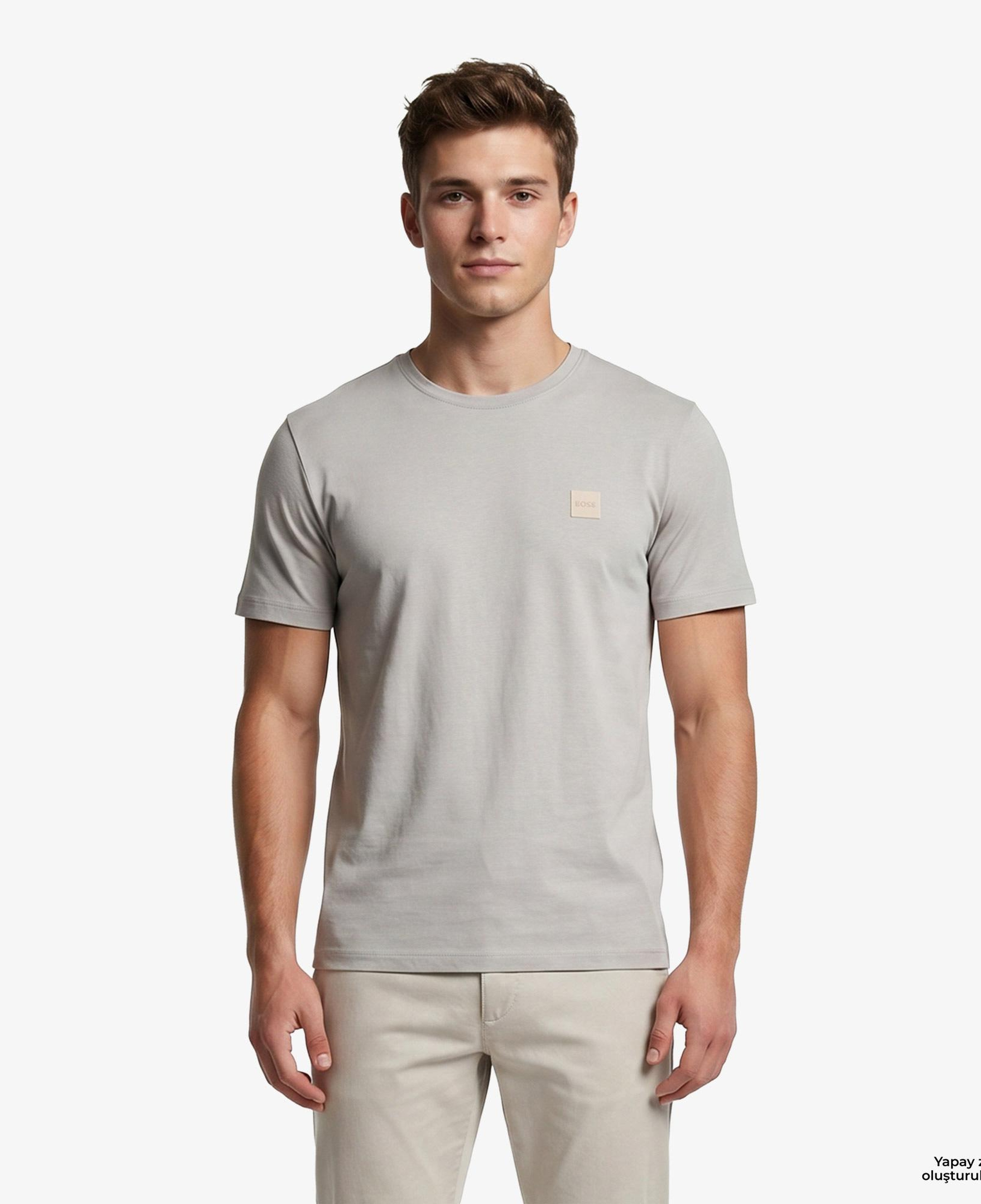 Boss Tales Erkek Gri T-Shirt