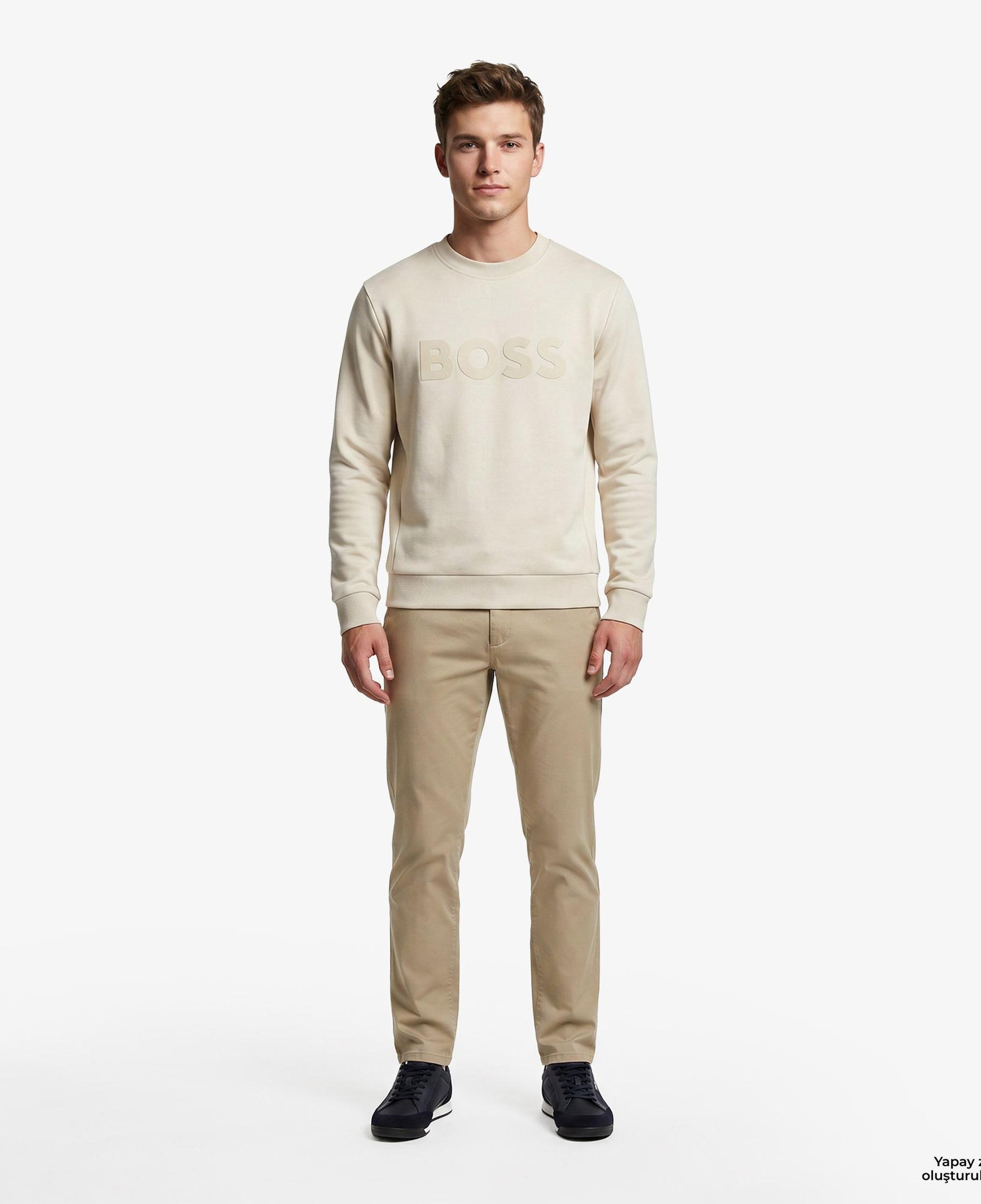 Boss Salbo Erkek Bej Sweatshirt