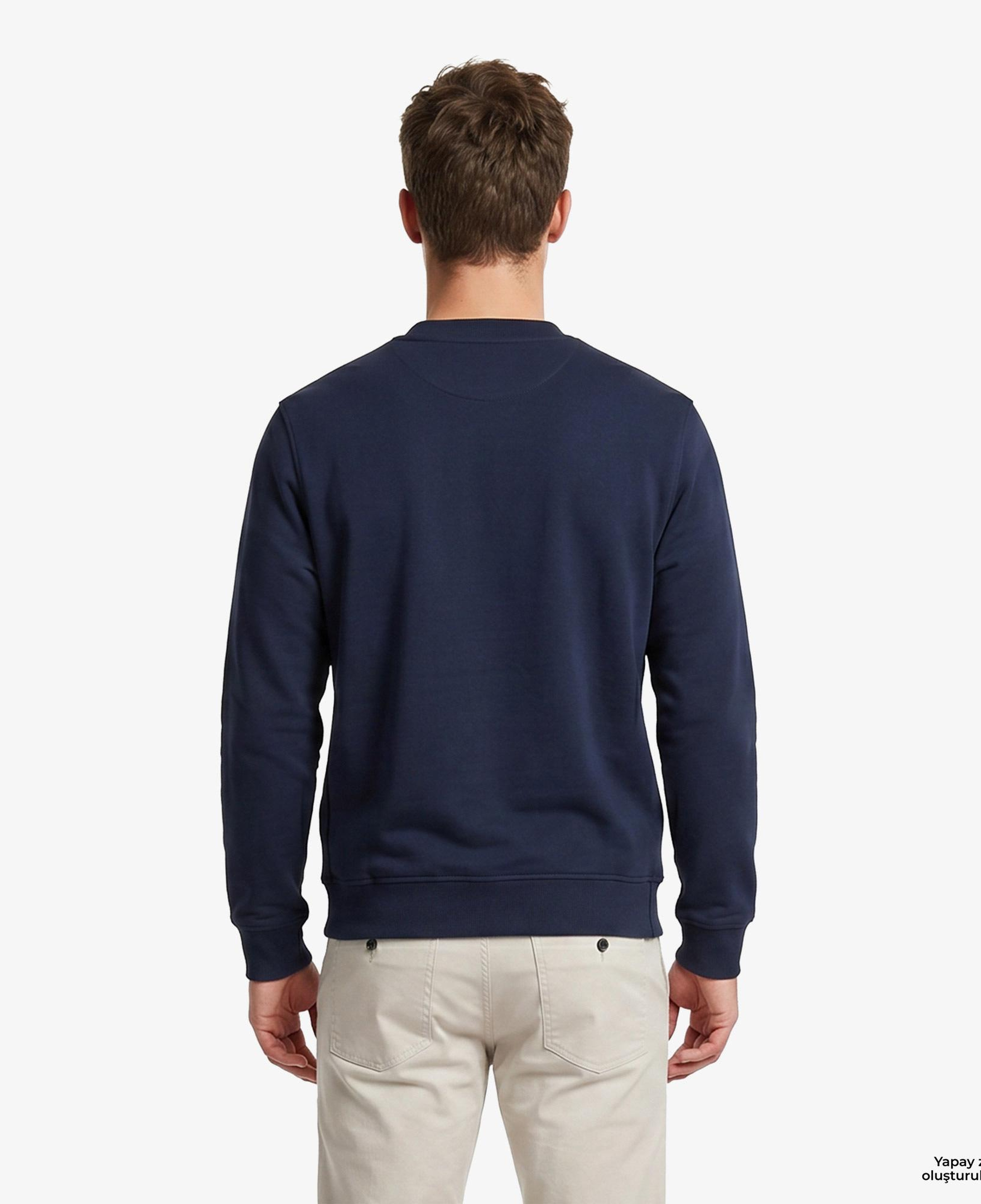 Boss We Small Crew Erkek Mavi Sweatshirt