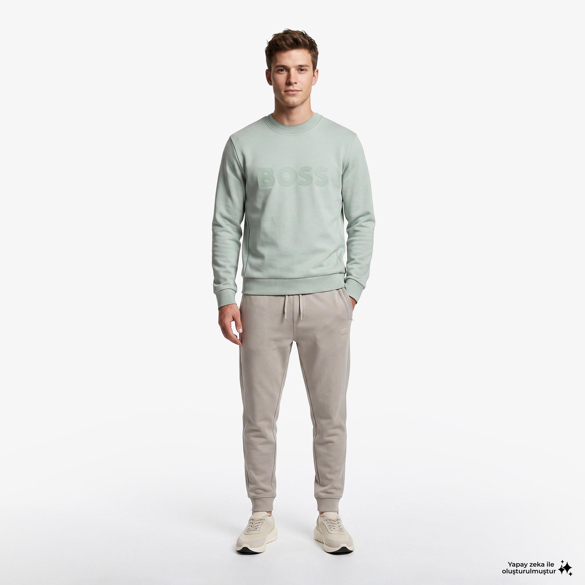 Boss Salbo Erkek Yeşil Sweatshirt