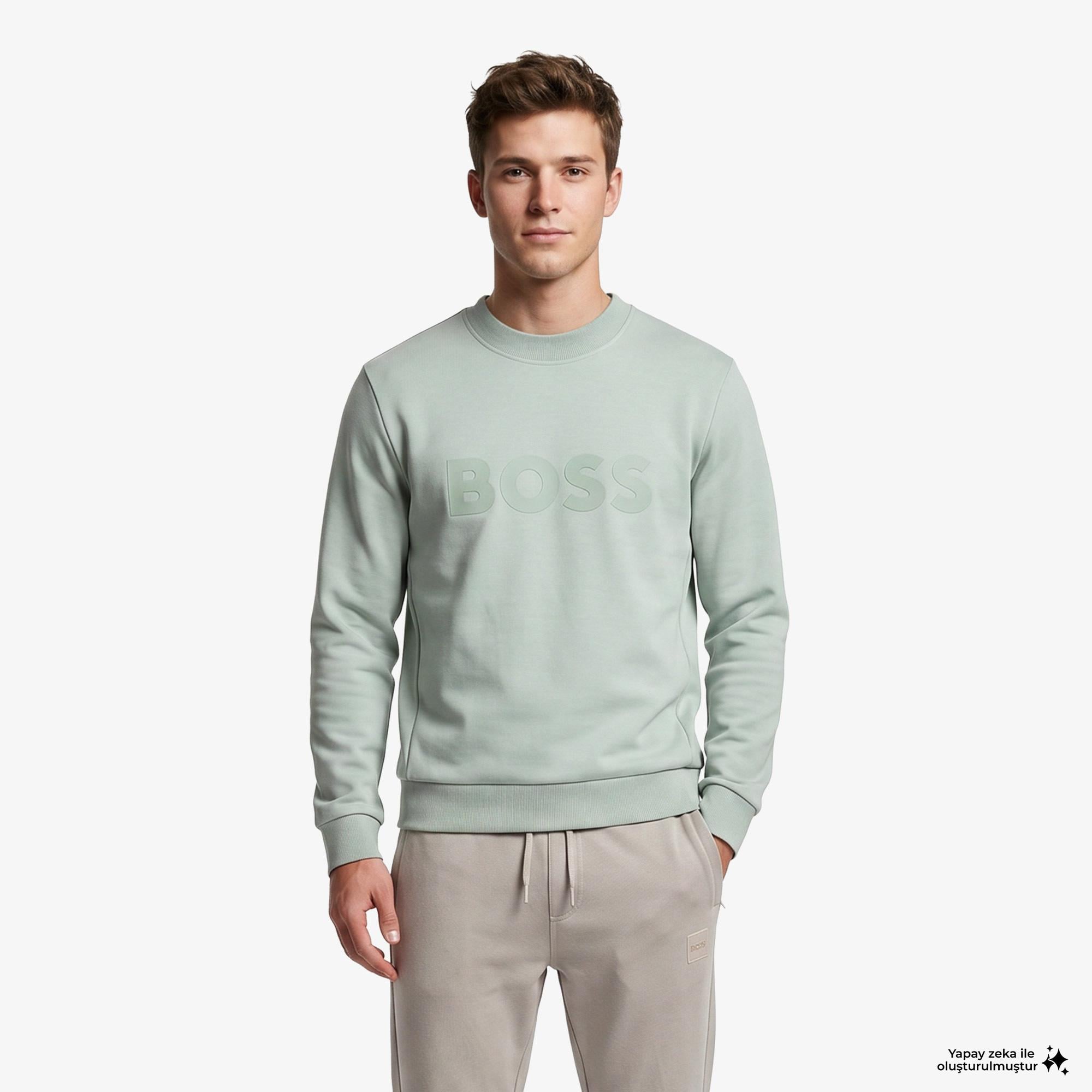 Boss Salbo Erkek Yeşil Sweatshirt