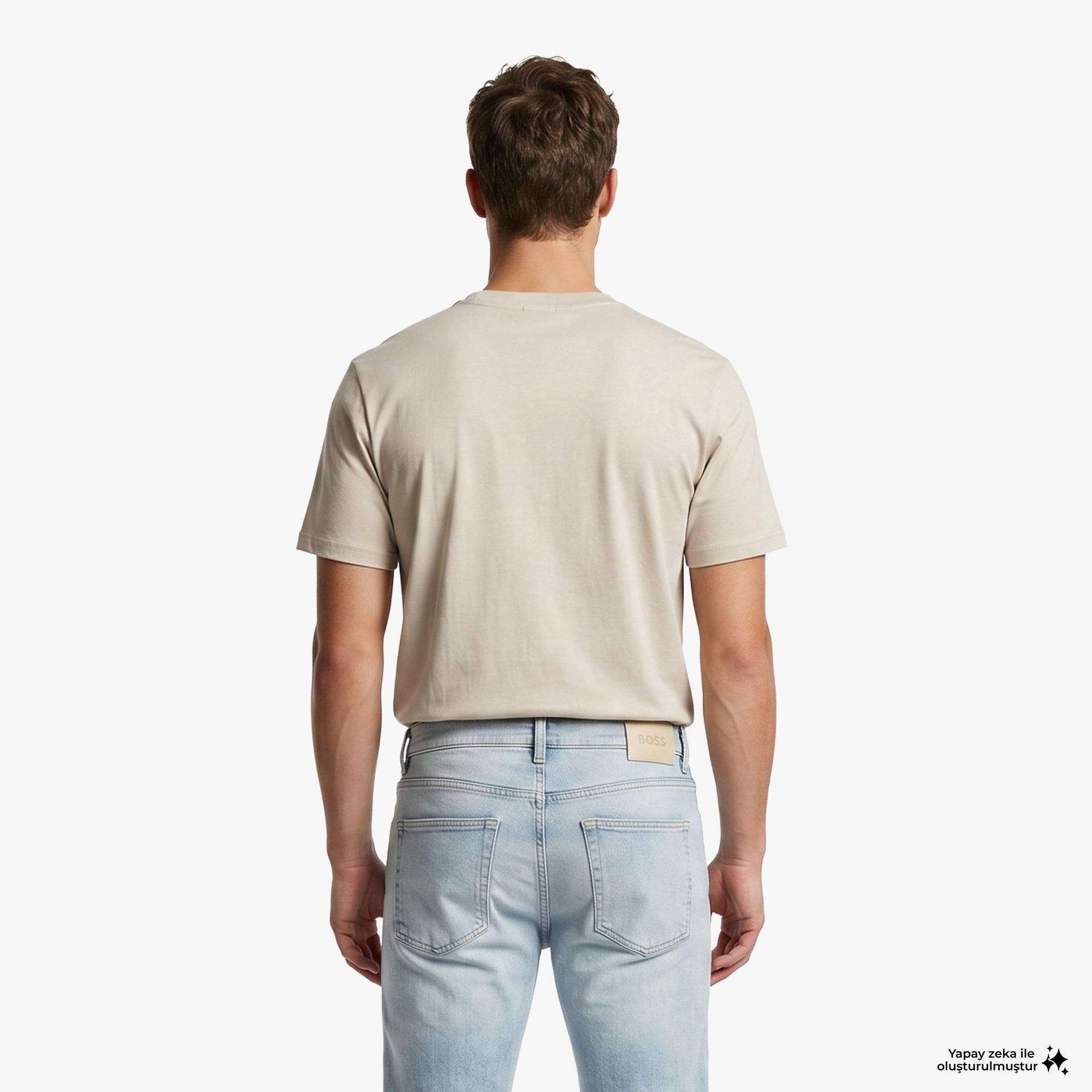Boss Iconic Logo Erkek Bej T-Shirt