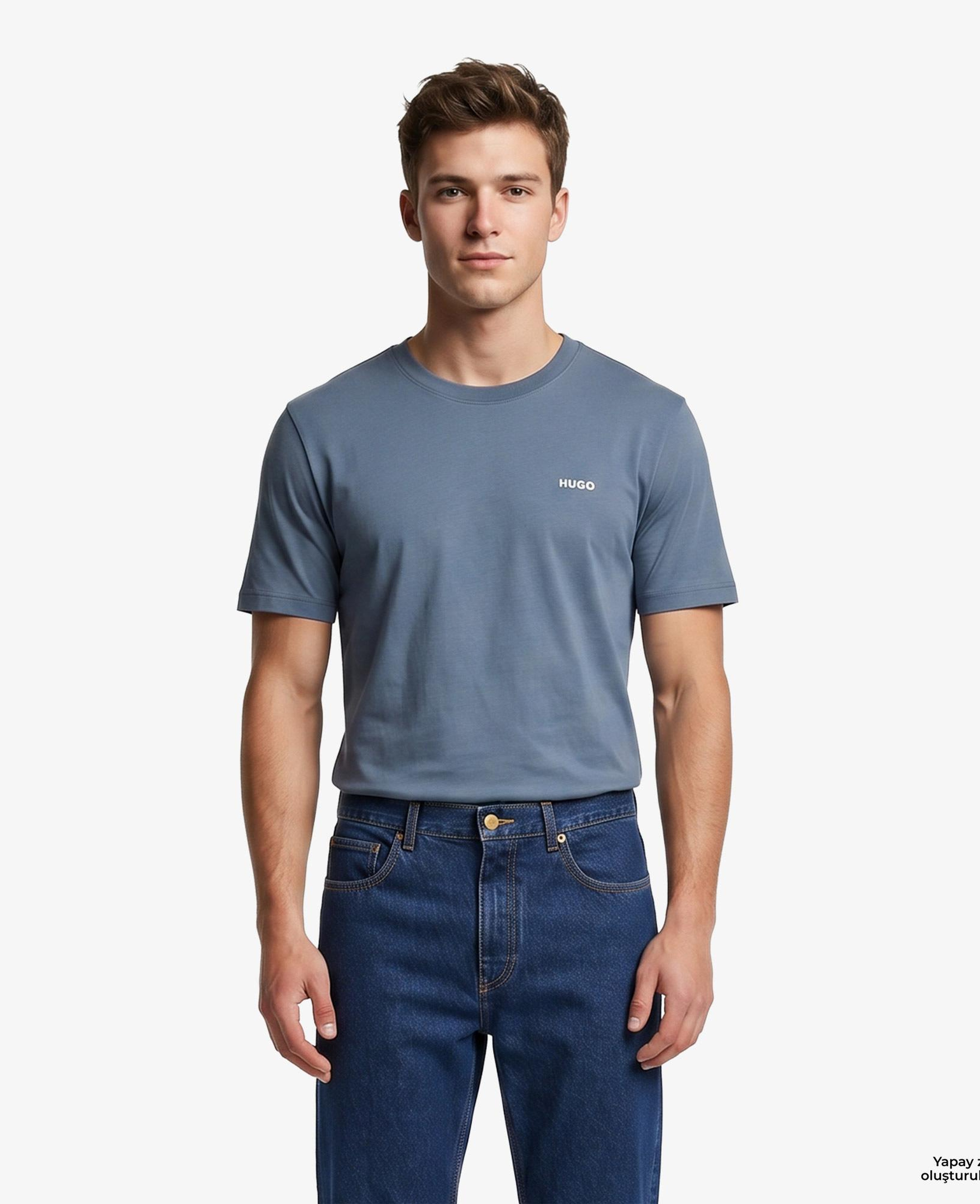 Hugo Dero Erkek Mavi T-Shirt