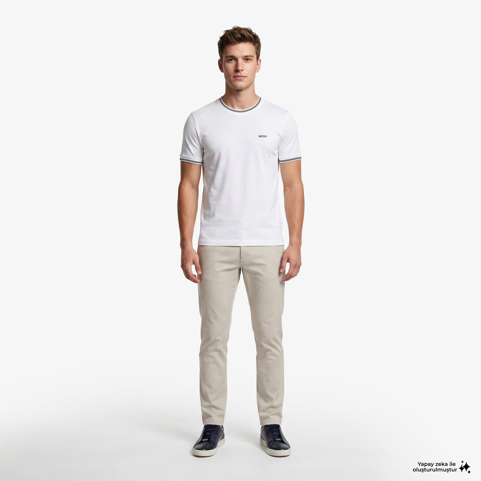 Boss Taul Erkek Beyaz T-Shirt