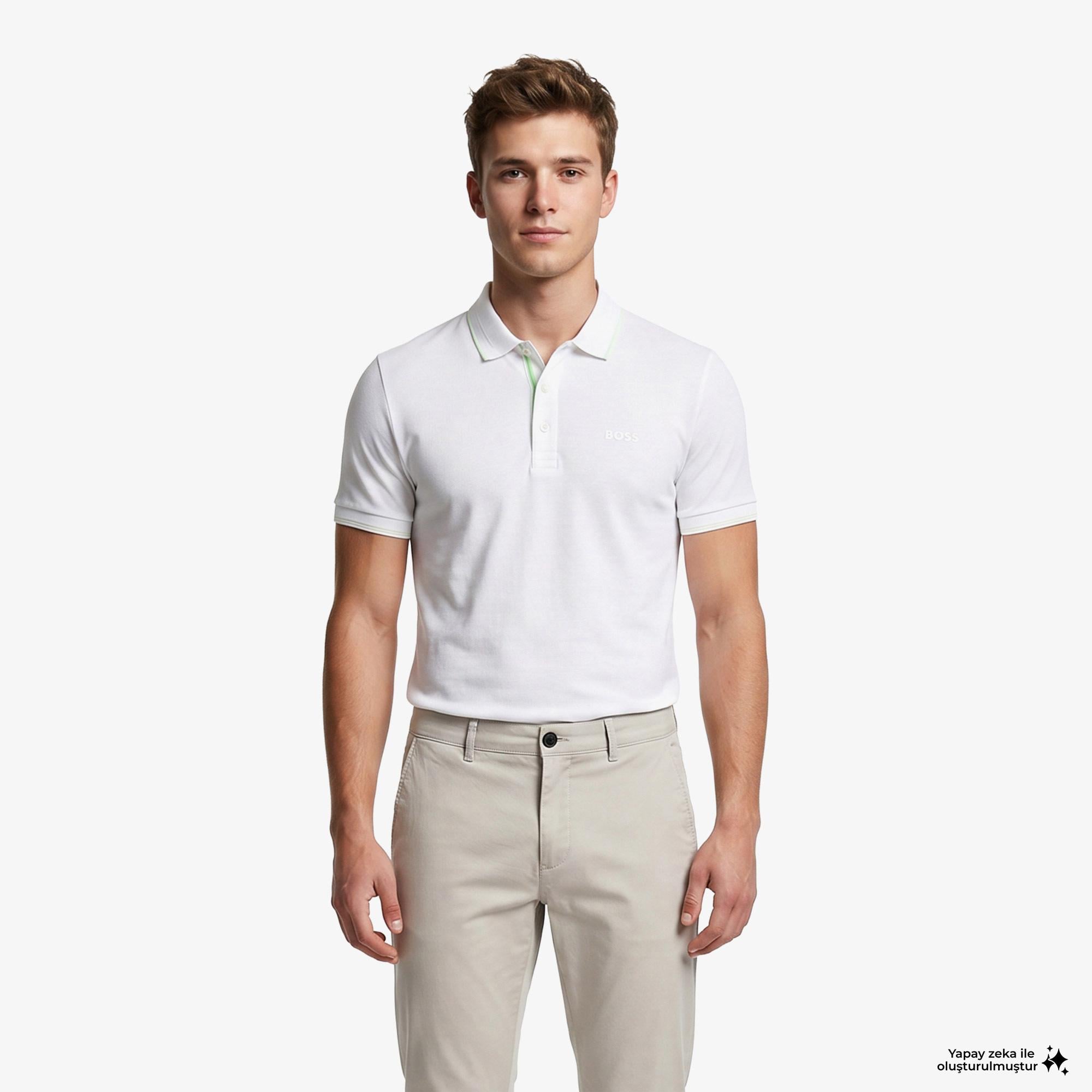 Boss Pio Erkek Beyaz Polo