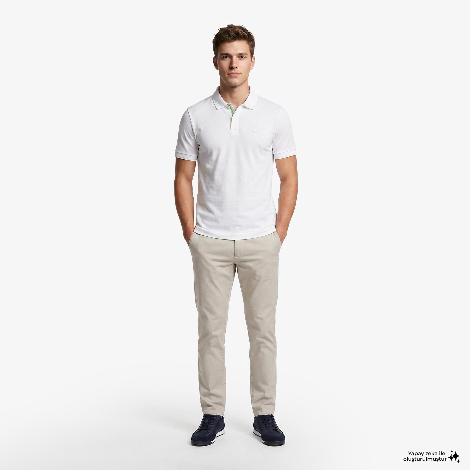 Boss Pio Erkek Beyaz Polo