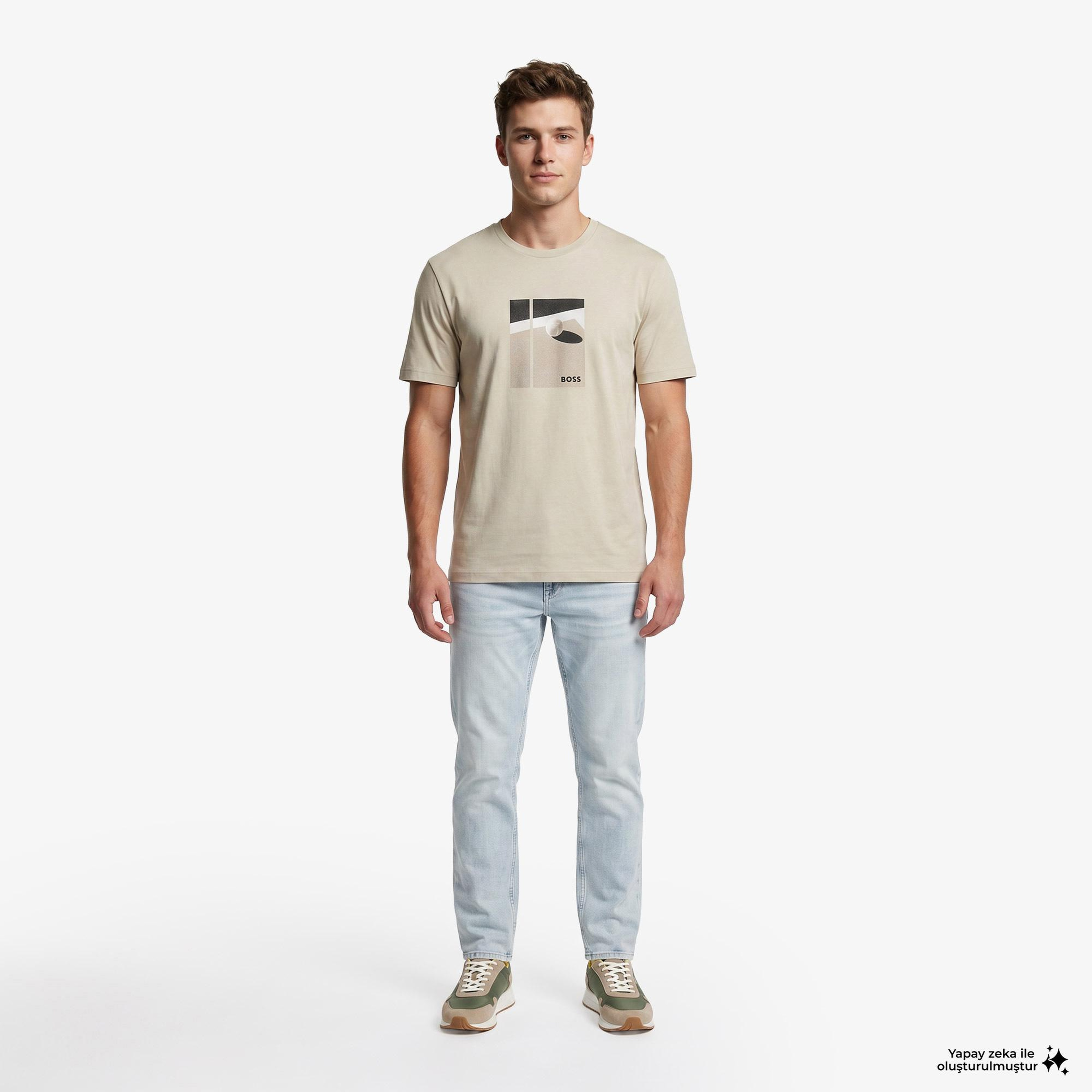 Boss Join Relaxed Erkek Bej T-Shirt