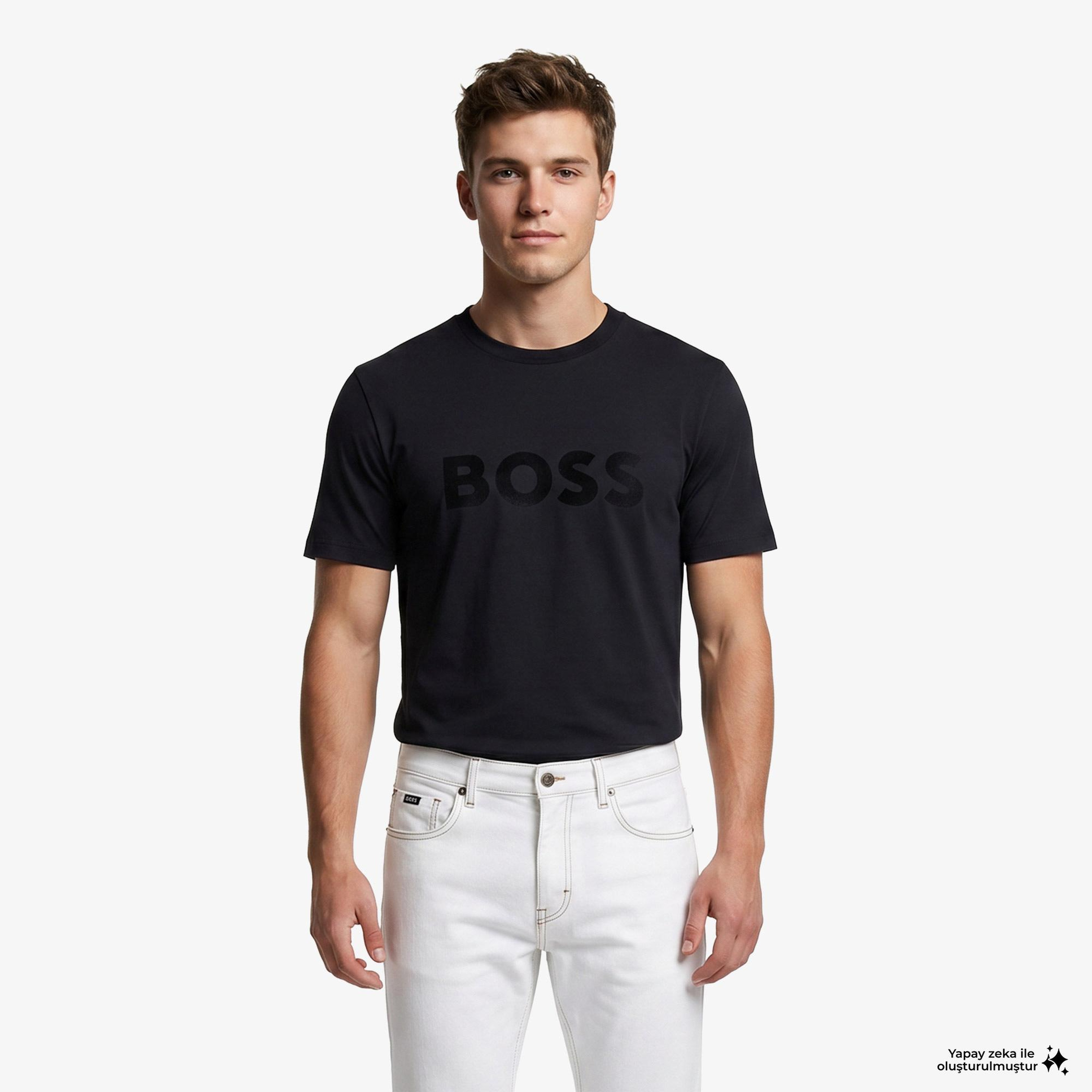 Boss Iconic Logo Erkek Lacivert T-Shirt