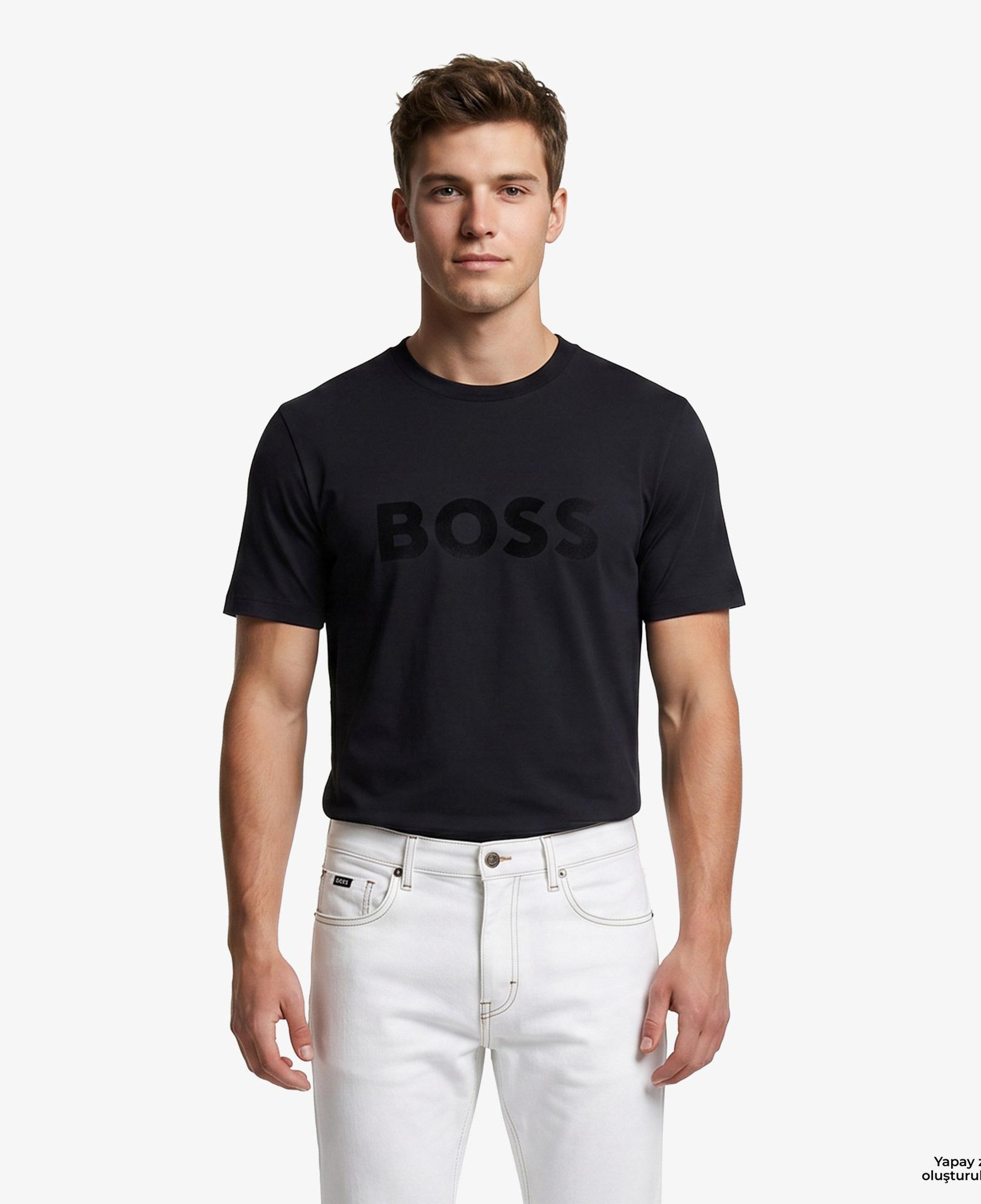 Boss Iconic Logo Erkek Lacivert T-Shirt