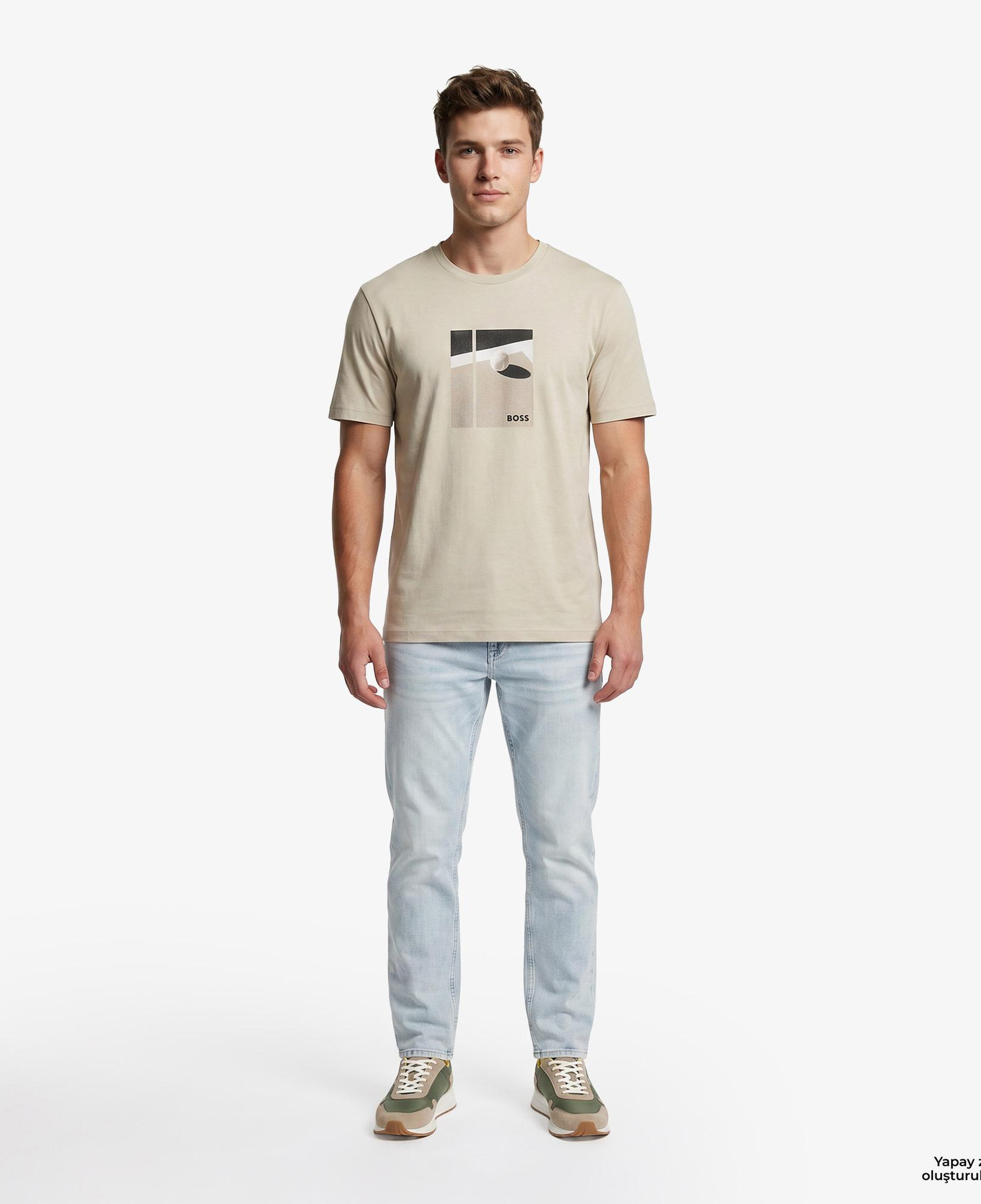 Boss Join Relaxed Erkek Bej T-Shirt