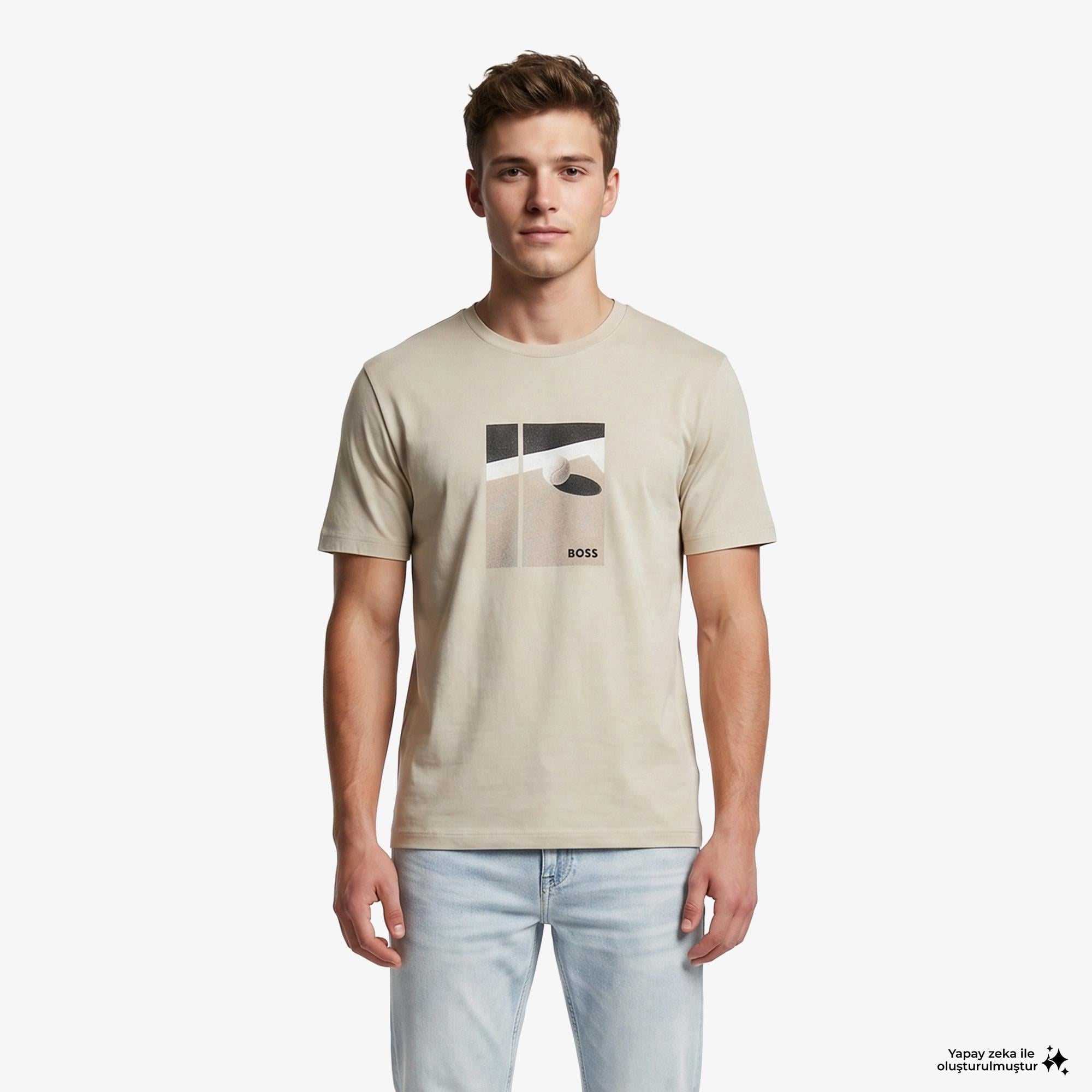 Boss Join Relaxed Erkek Bej T-Shirt