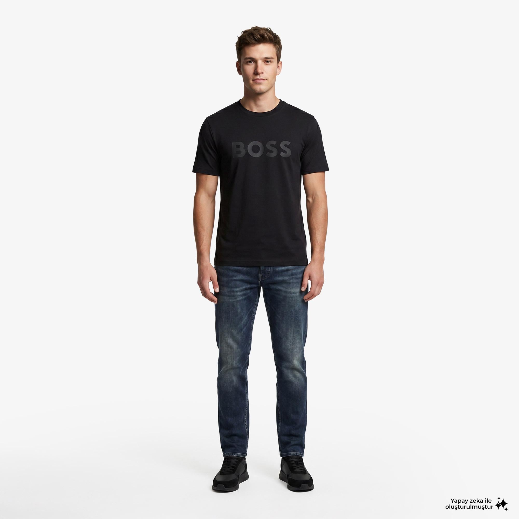 Boss Iconic Logo Erkek Siyah T-Shirt