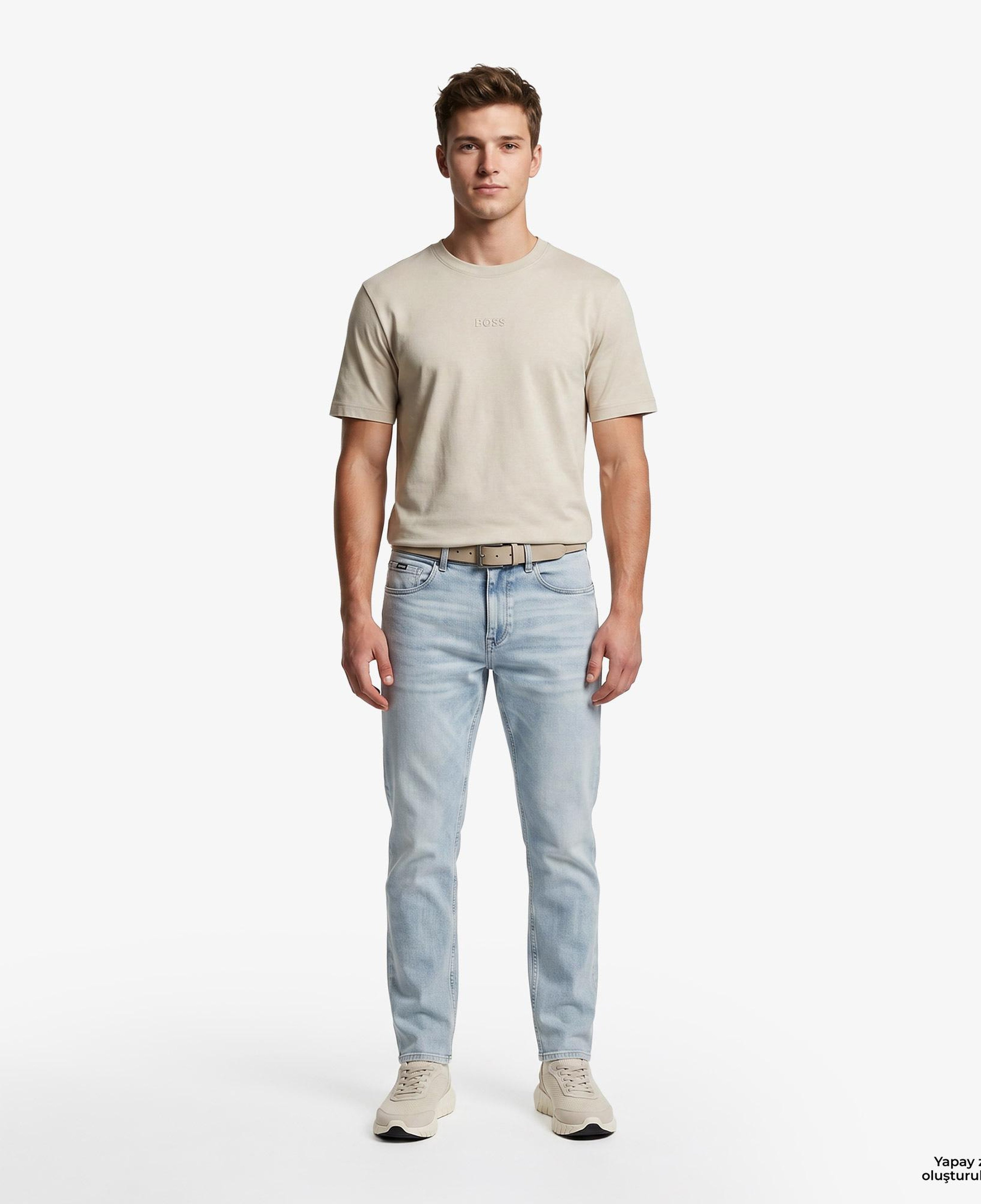 Boss Erkek Bej T-Shirt