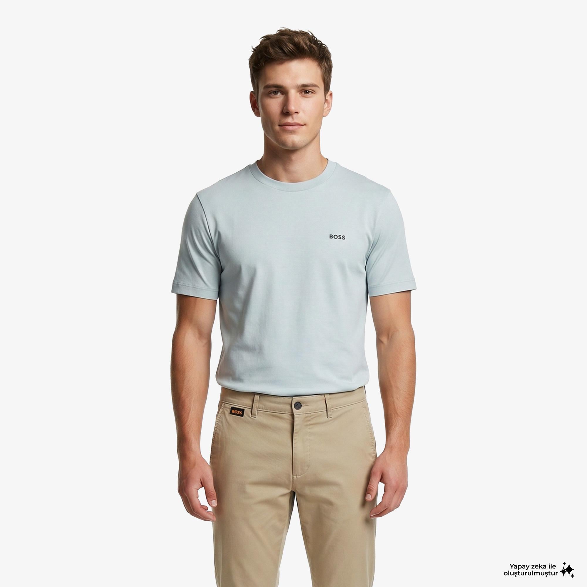 Boss Erkek Mavi T-Shirt