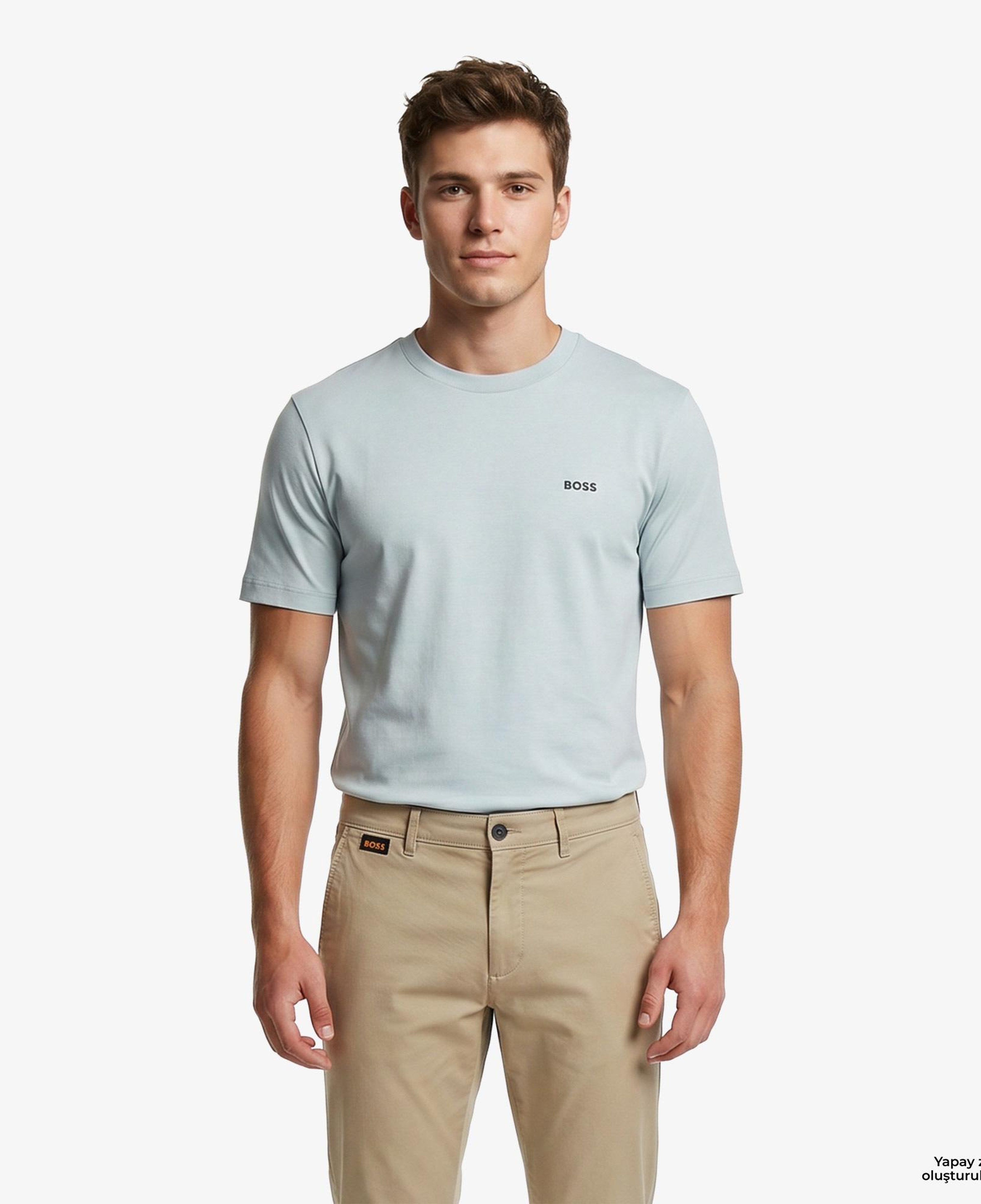 Boss Erkek Mavi T-Shirt