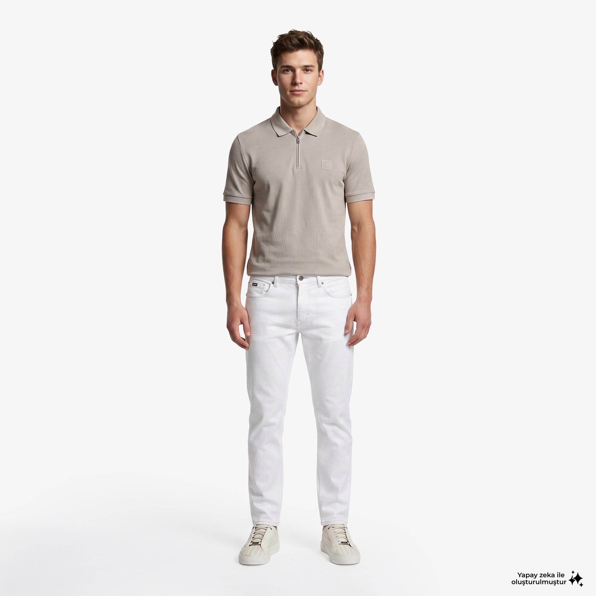 Boss Passerzip Erkek Gri Polo