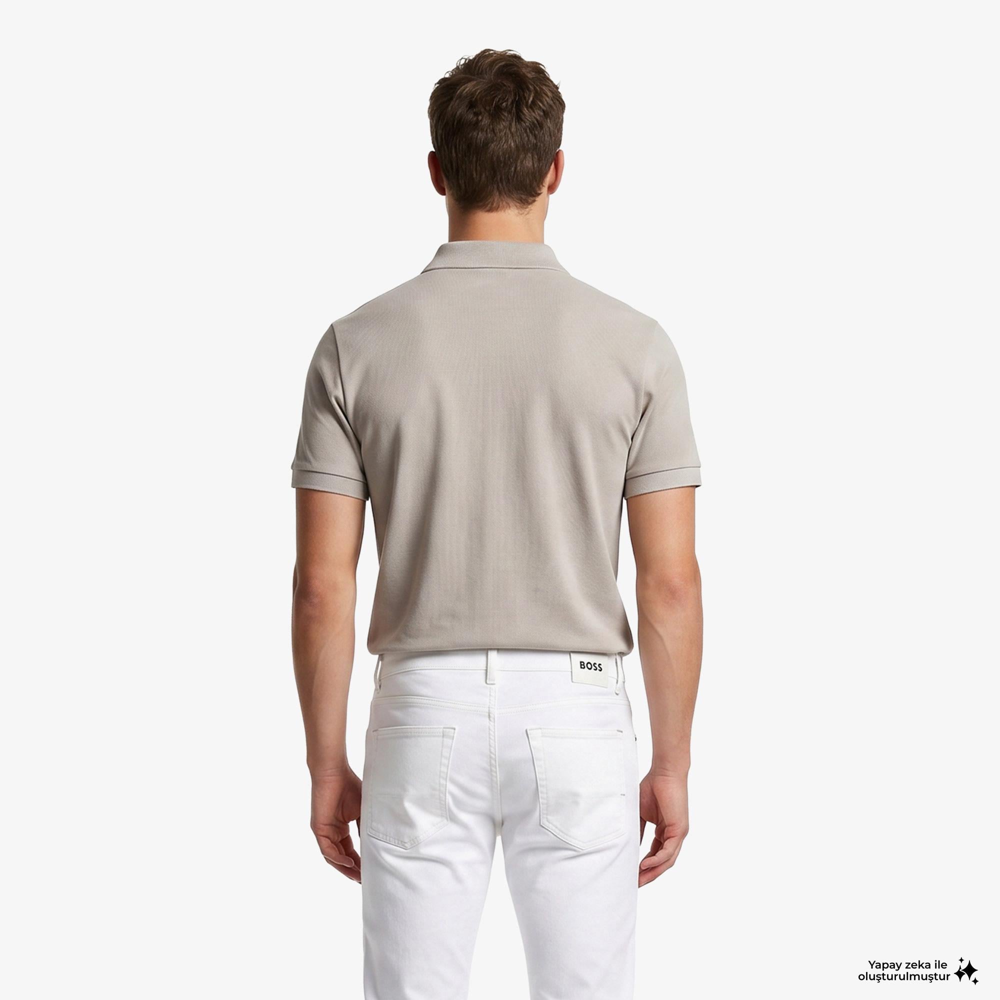 Boss Passerzip Erkek Gri Polo