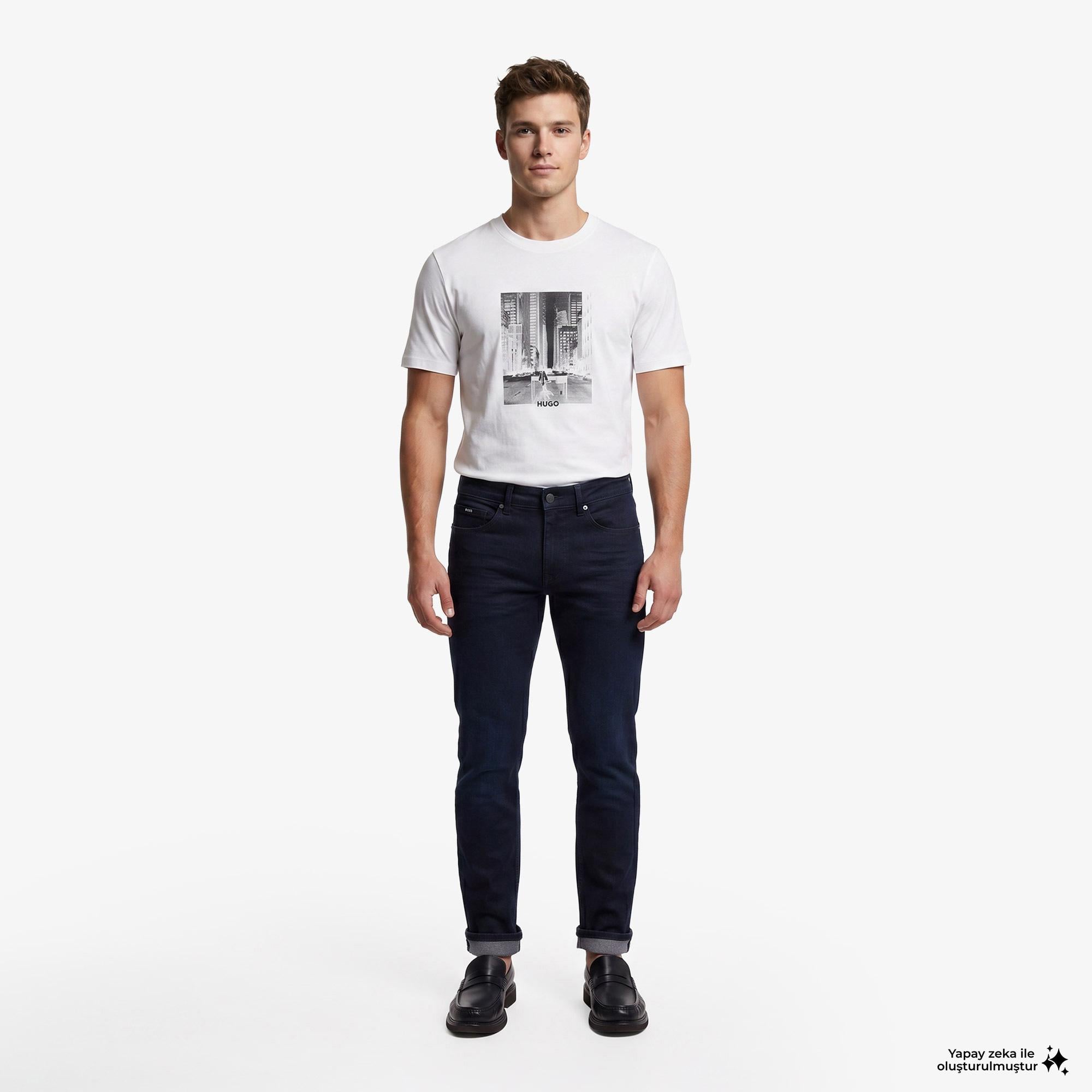 Hugo Deyss Erkek Beyaz T-Shirt