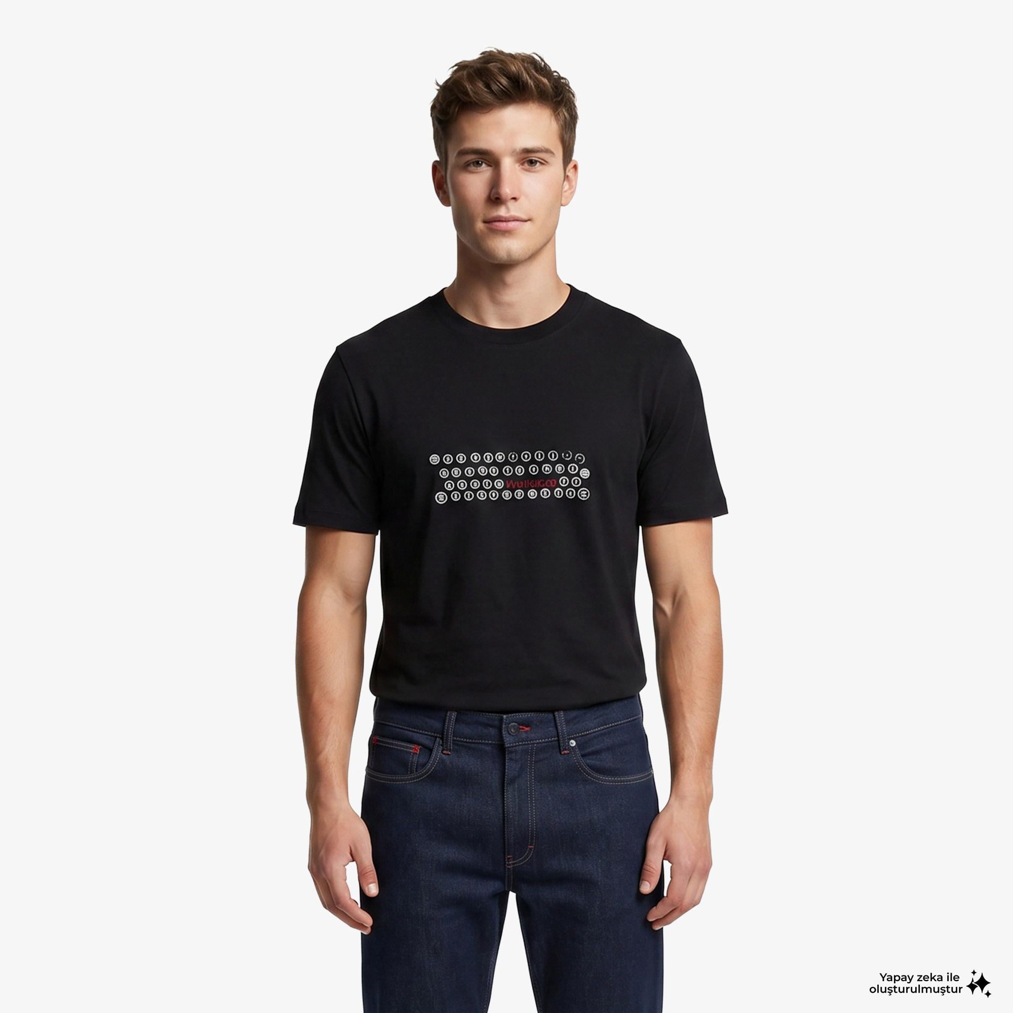 Hugo Deyss Erkek Siyah T-Shirt